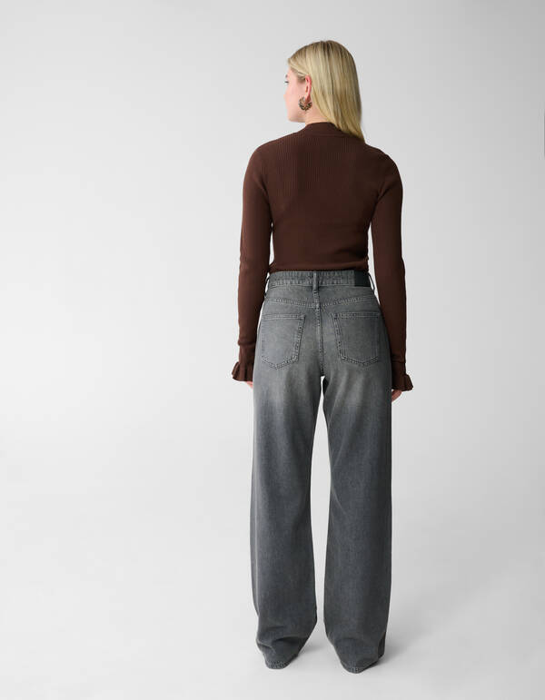 Soft Wide Leg Fit Jeans Grijs SHOEBY WOMEN