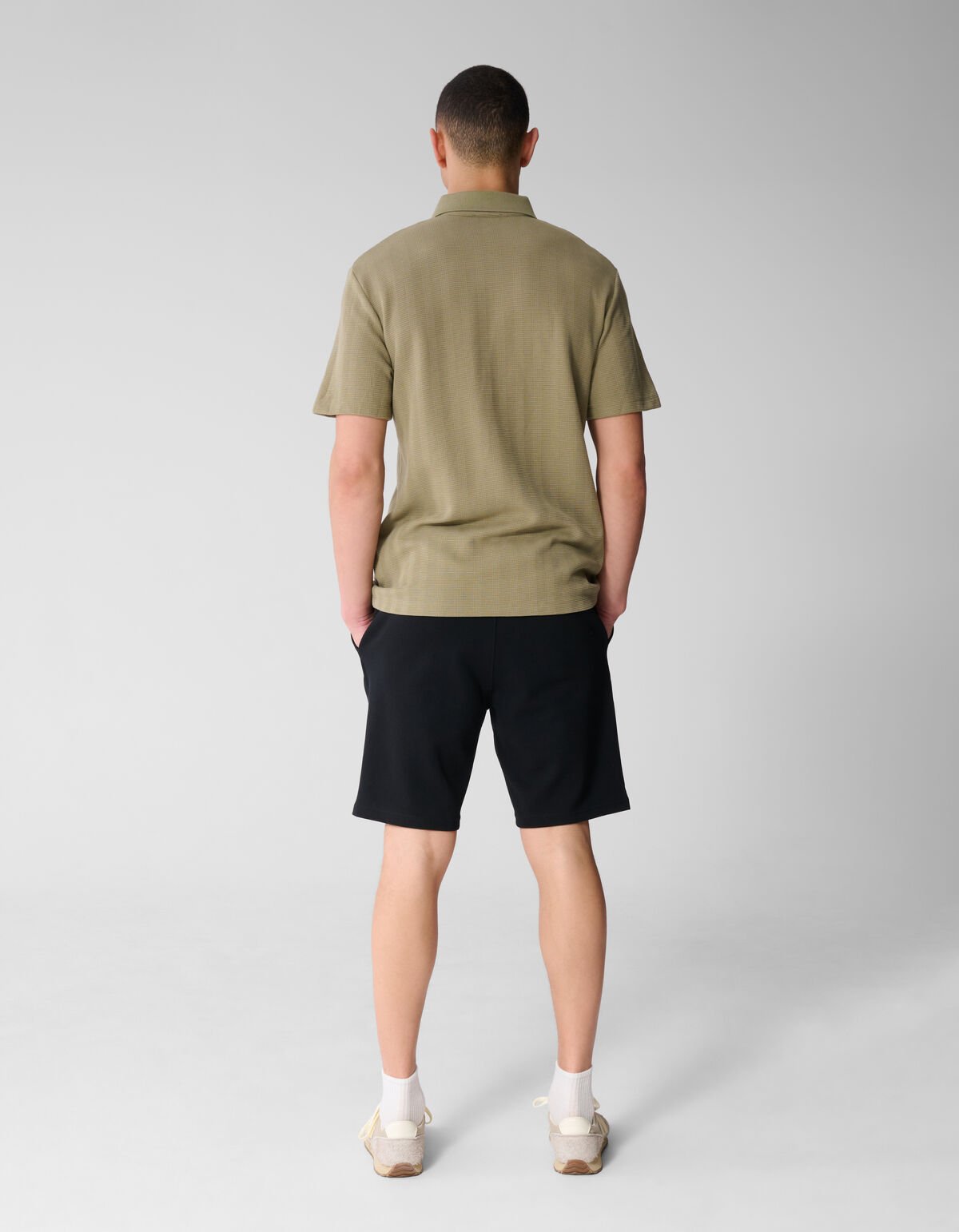 Waffle Stripe Polo Khaki SHOEBY MEN