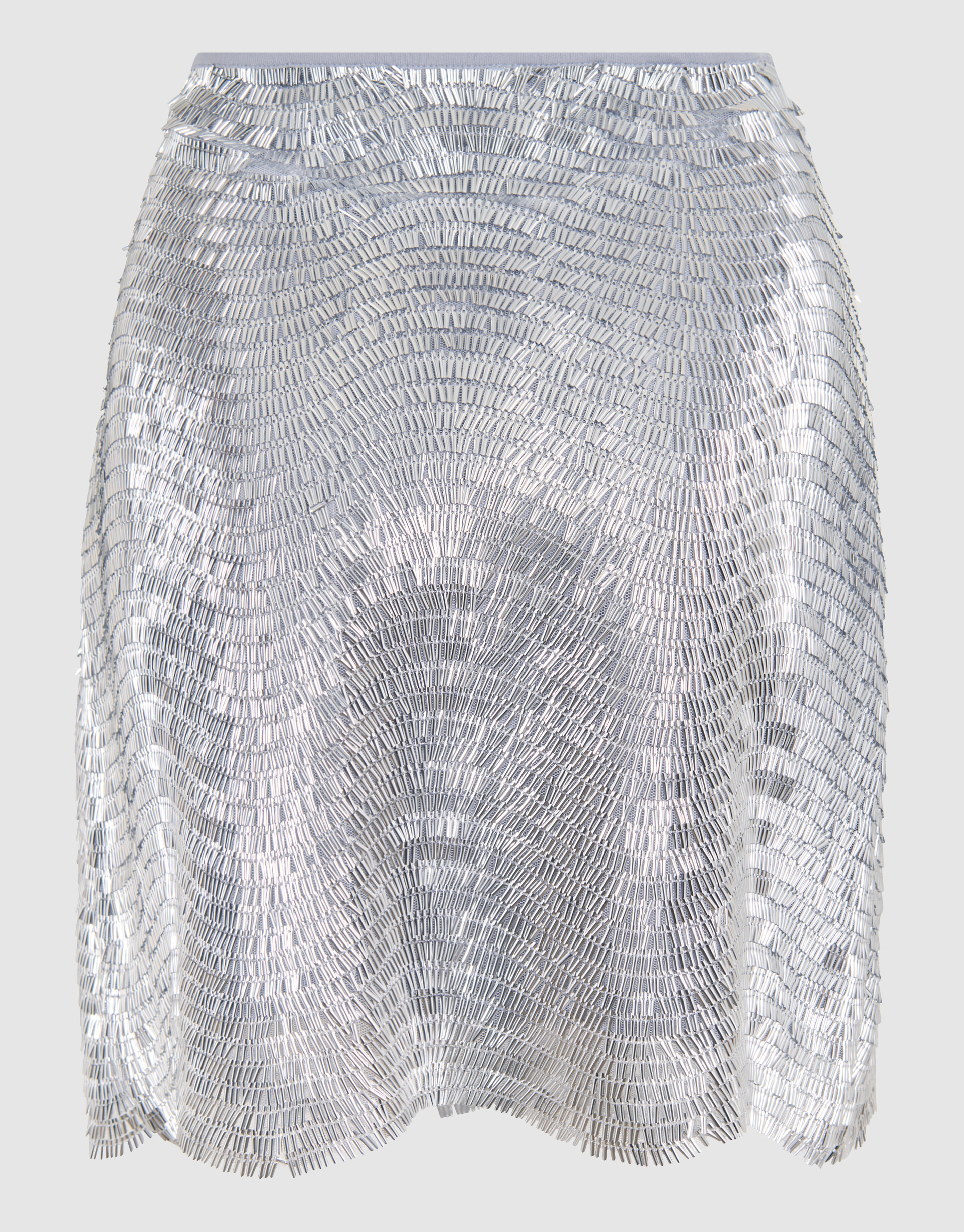 Metallic Mini Rok Zilver By Monica SHOEBY WOMEN