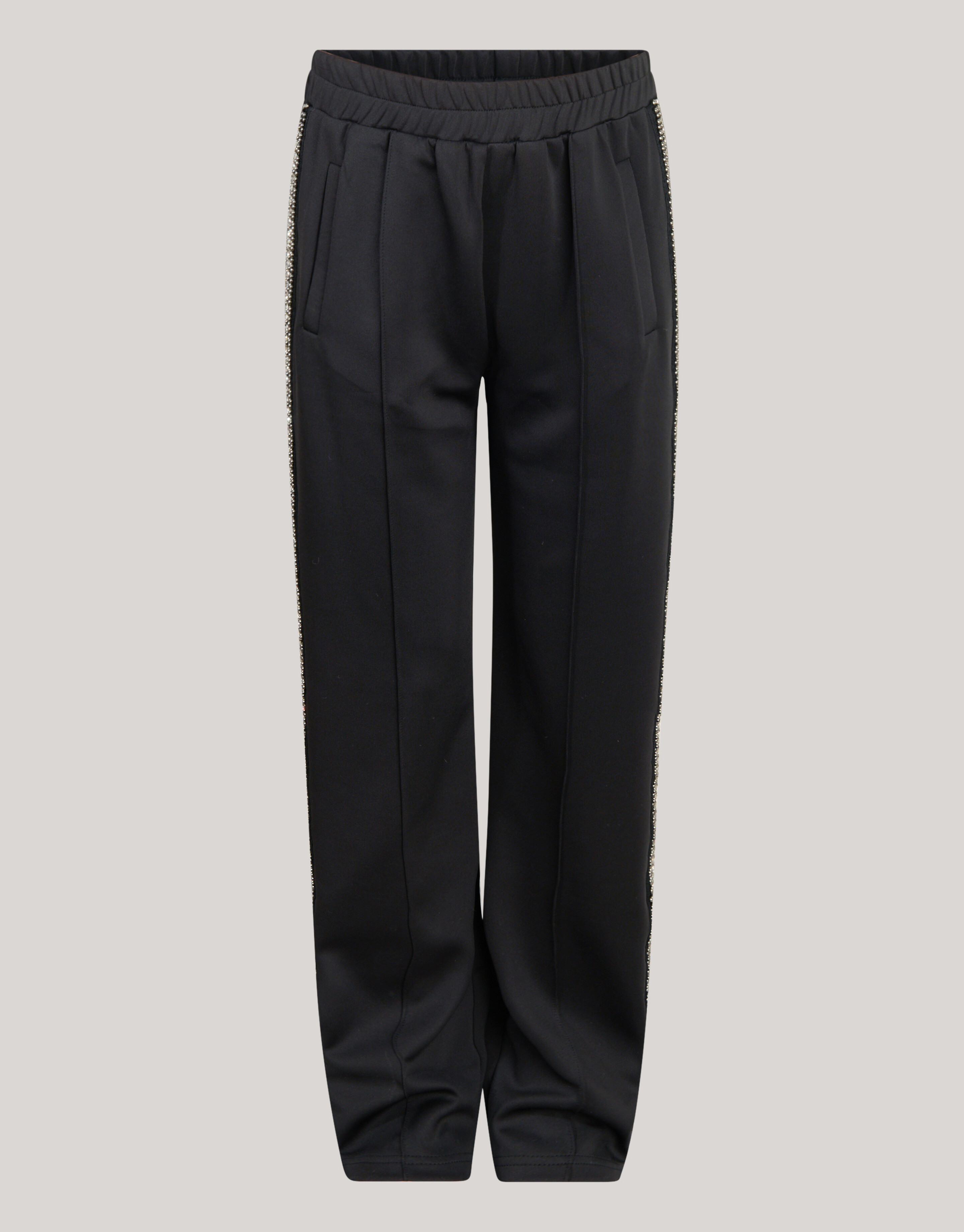 Embellished Wide Leg Broek Zwart SHOEBY GIRLS