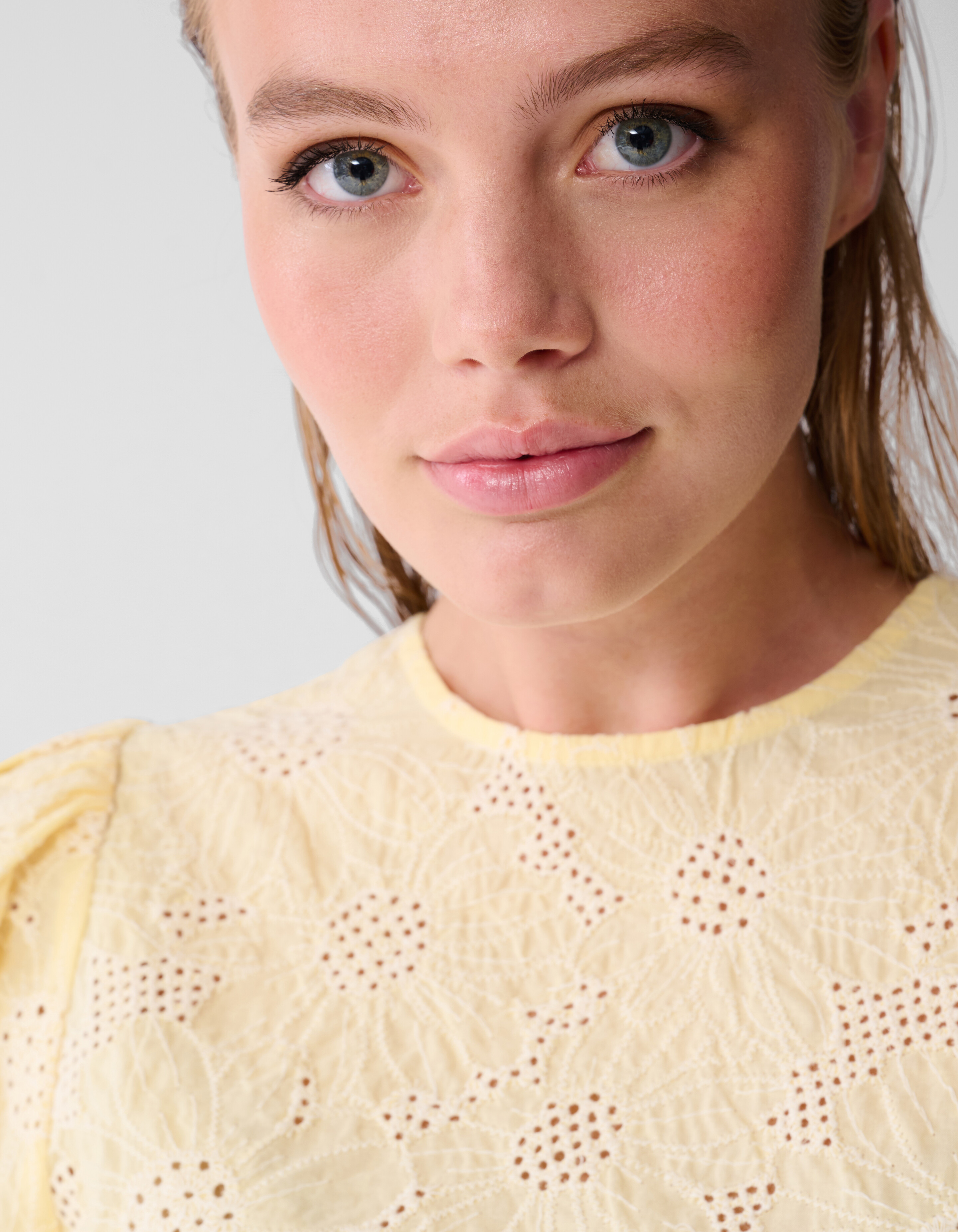 Flower Structuur Top Lichtgeel SHOEBY WOMEN