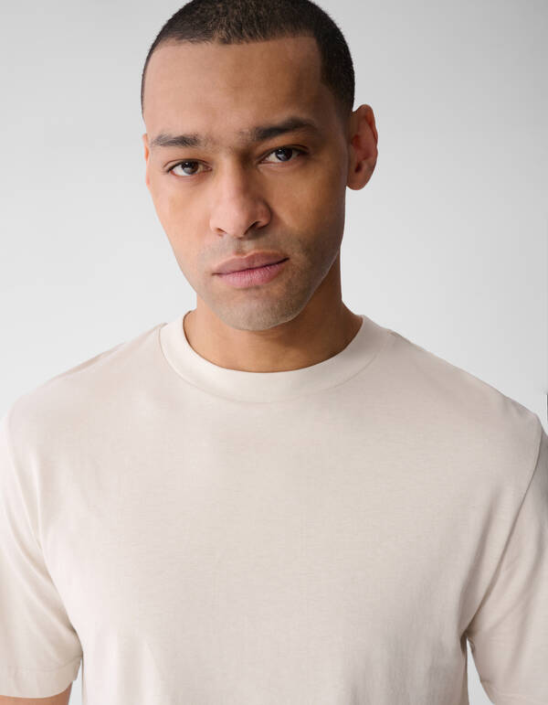 Line Artwork T-shirt Lichtgrijs SHOEBY MEN