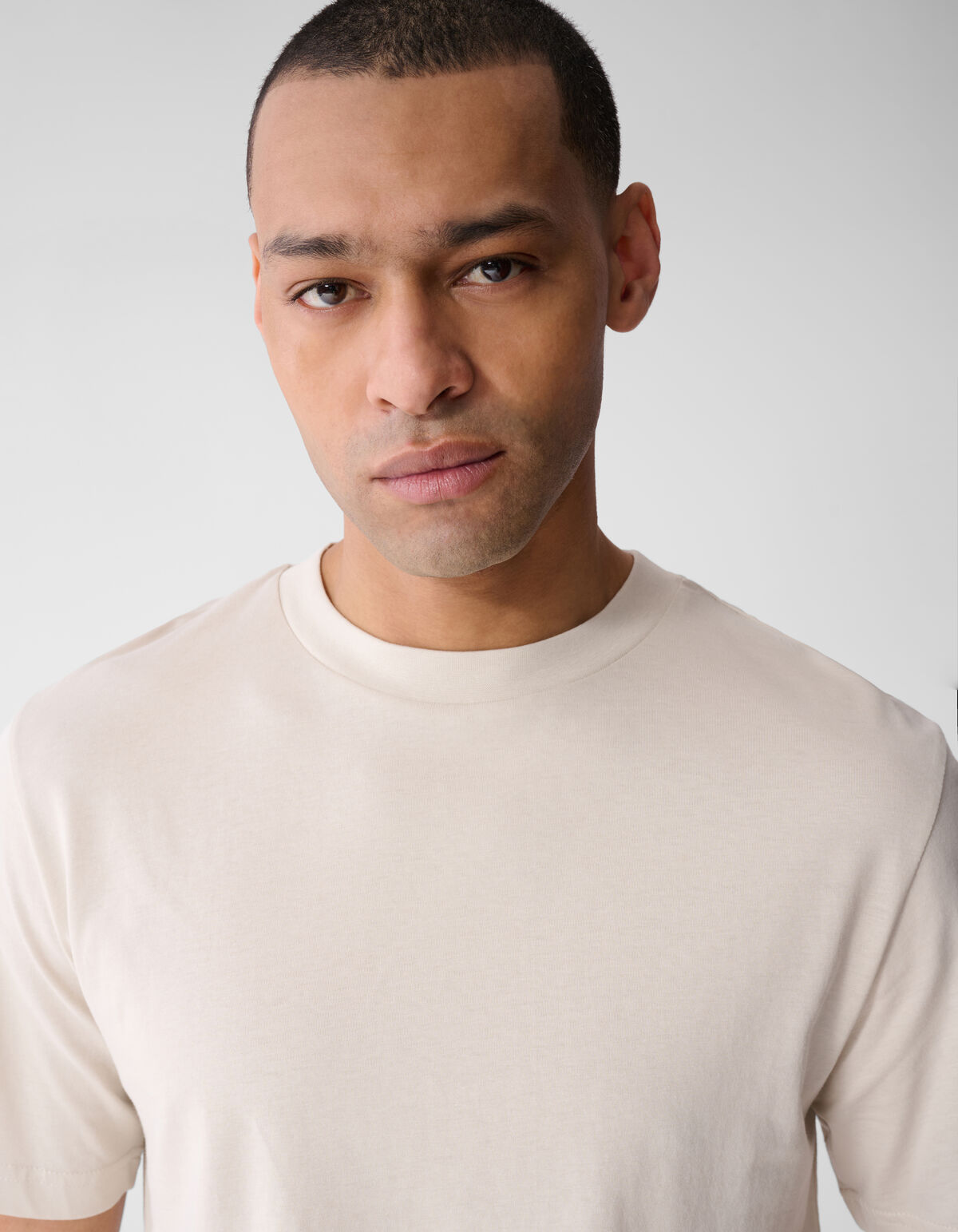 Line Artwork T-shirt Lichtgrijs SHOEBY MEN