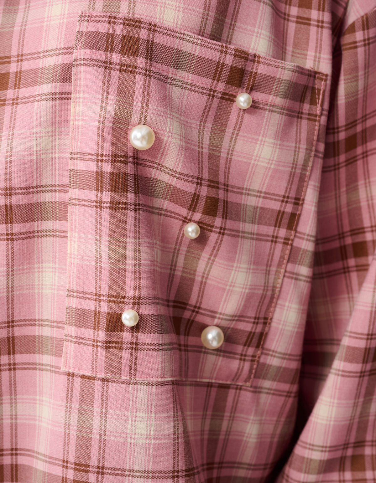 Ruiten Parel Blouse Roze SHOEBY WOMEN