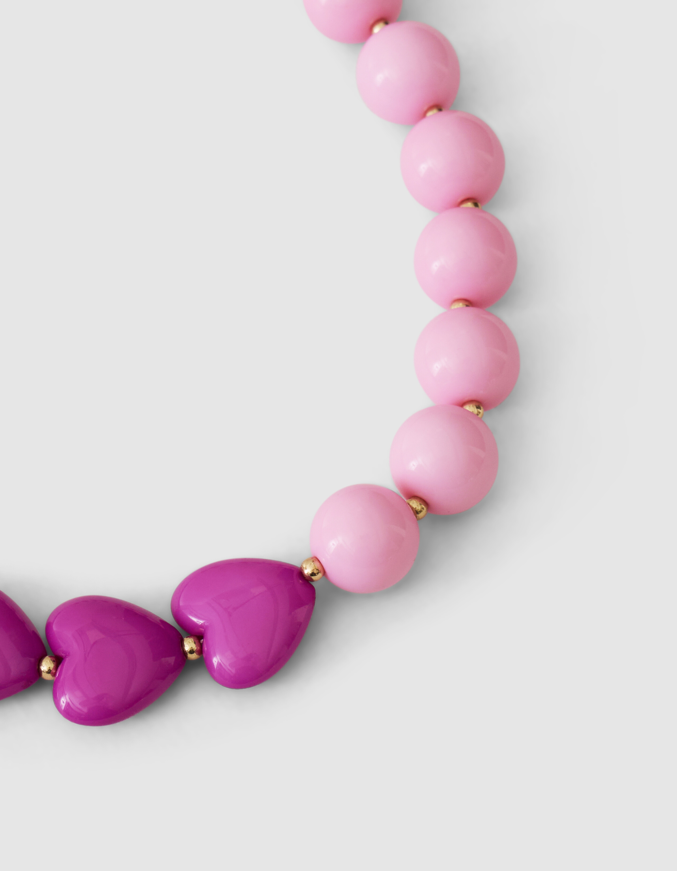 Heart Ketting Roze/Paars SHOEBY ACCESSOIRES