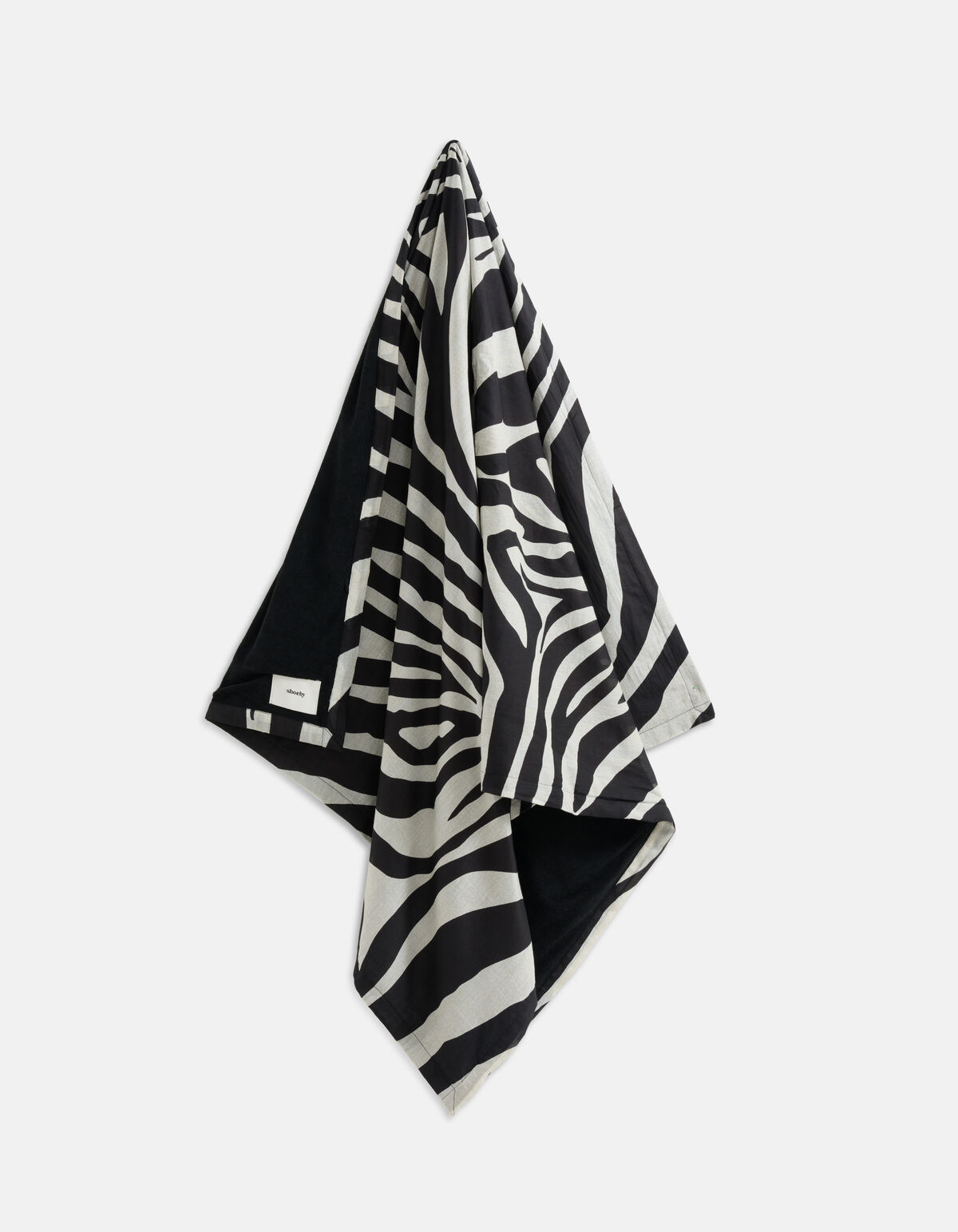 Zebra Print Badhanddoek Zwart/Wit SHOEBY ACCESSOIRES