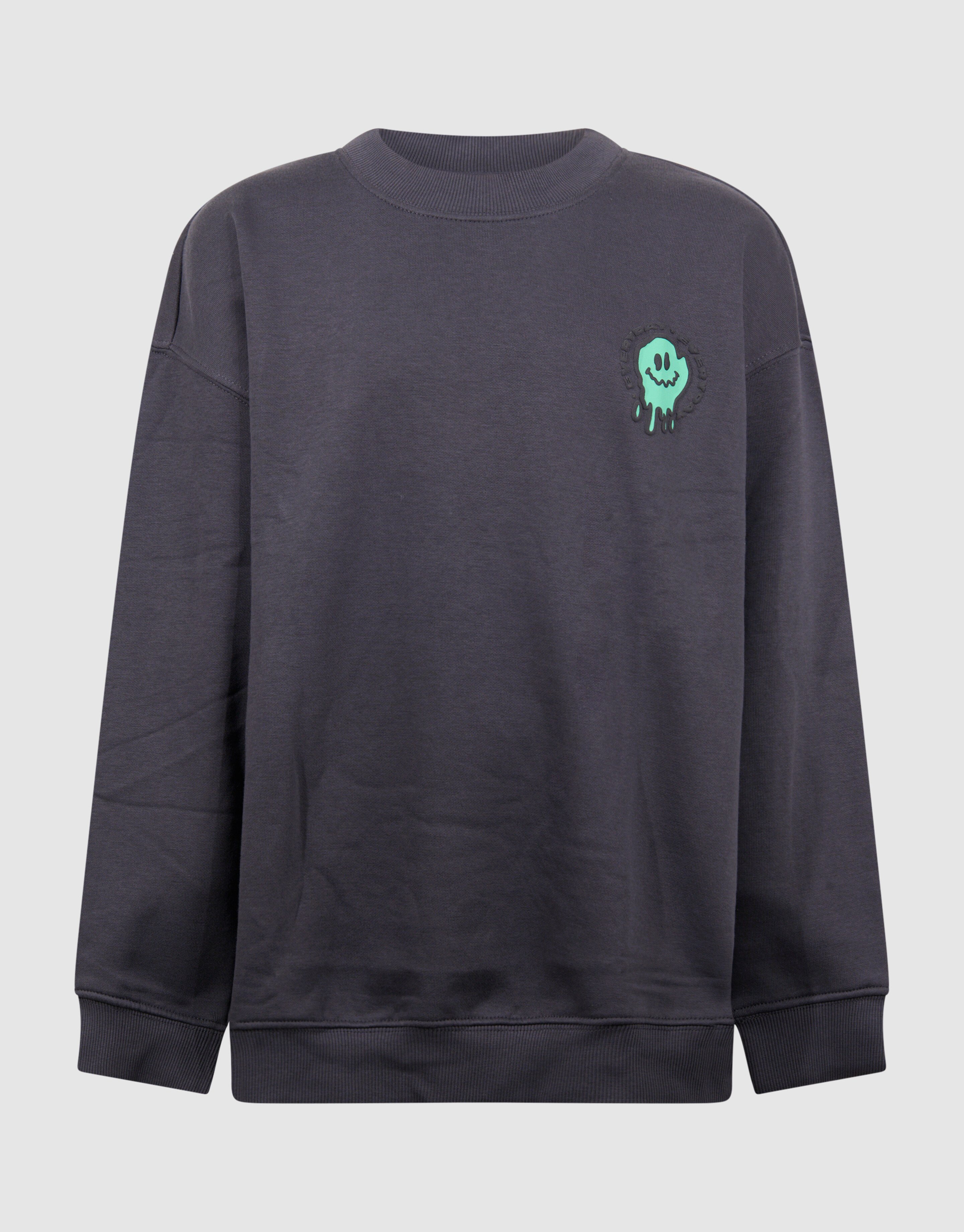 Smile Artwork Sweater Donkergrijs SHOEBY BOYS