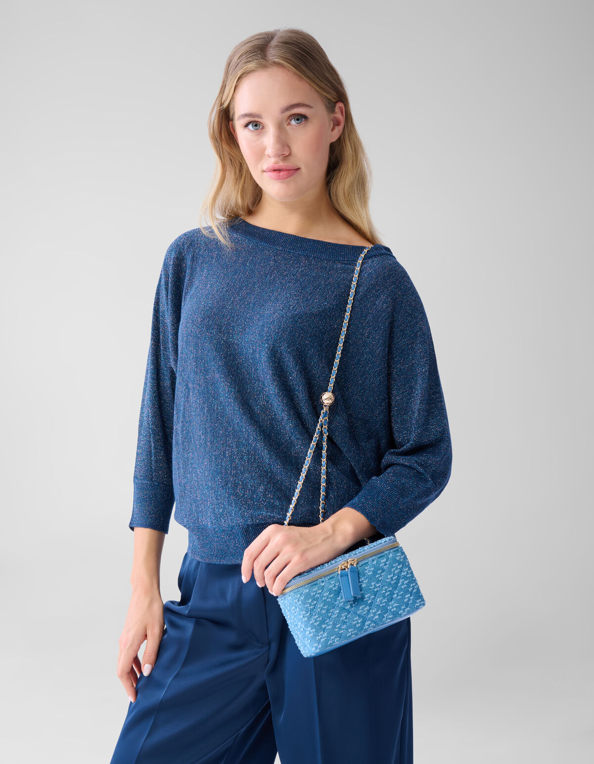 Quilted Tas Blauw SHOEBY ACCESSOIRES