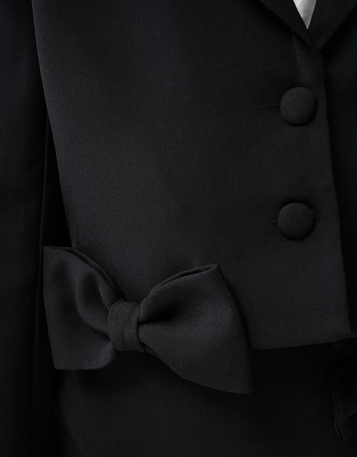 Cropped Strik Blazer Zwart SHOEBY GIRLS