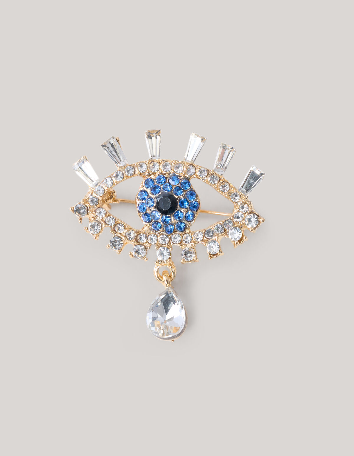 Strass Oog Broche Goud SHOEBY ACCESSOIRES
