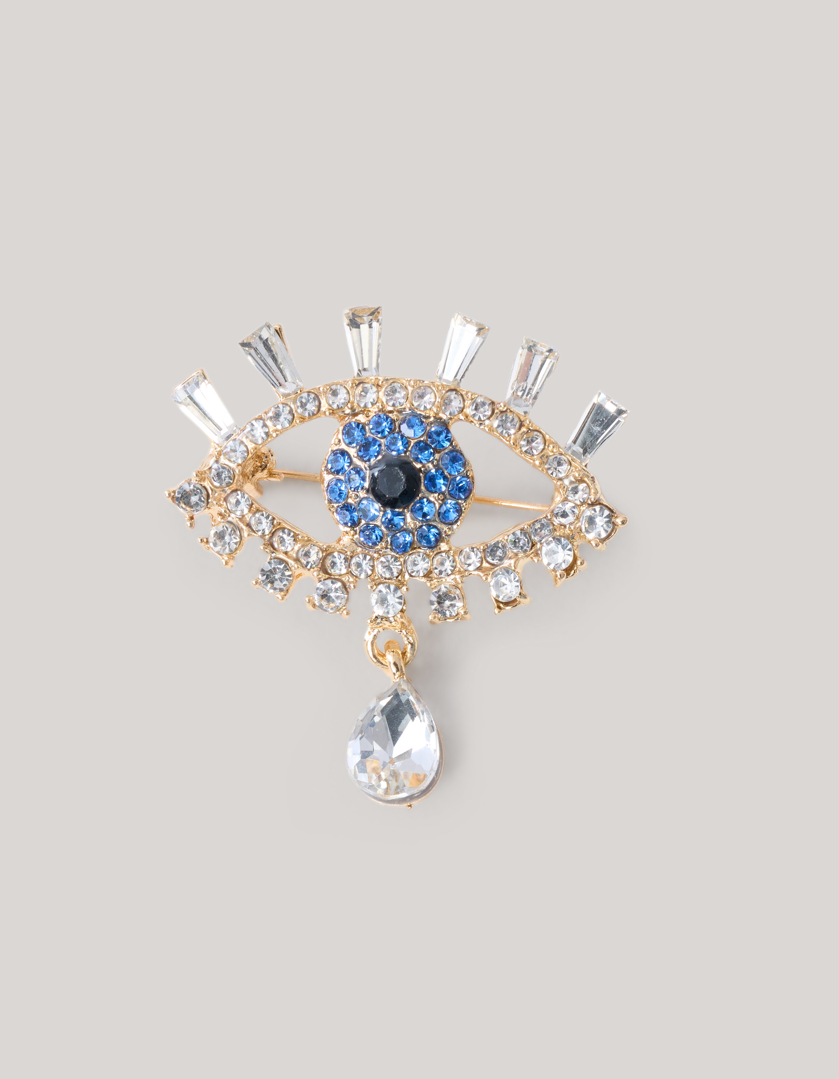 Strass Oog Broche Goud SHOEBY ACCESSOIRES