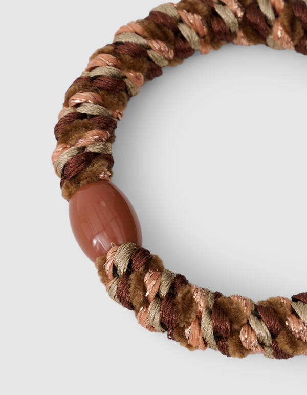 Lurex Haarelastiek Bruin SHOEBY ACCESSOIRES