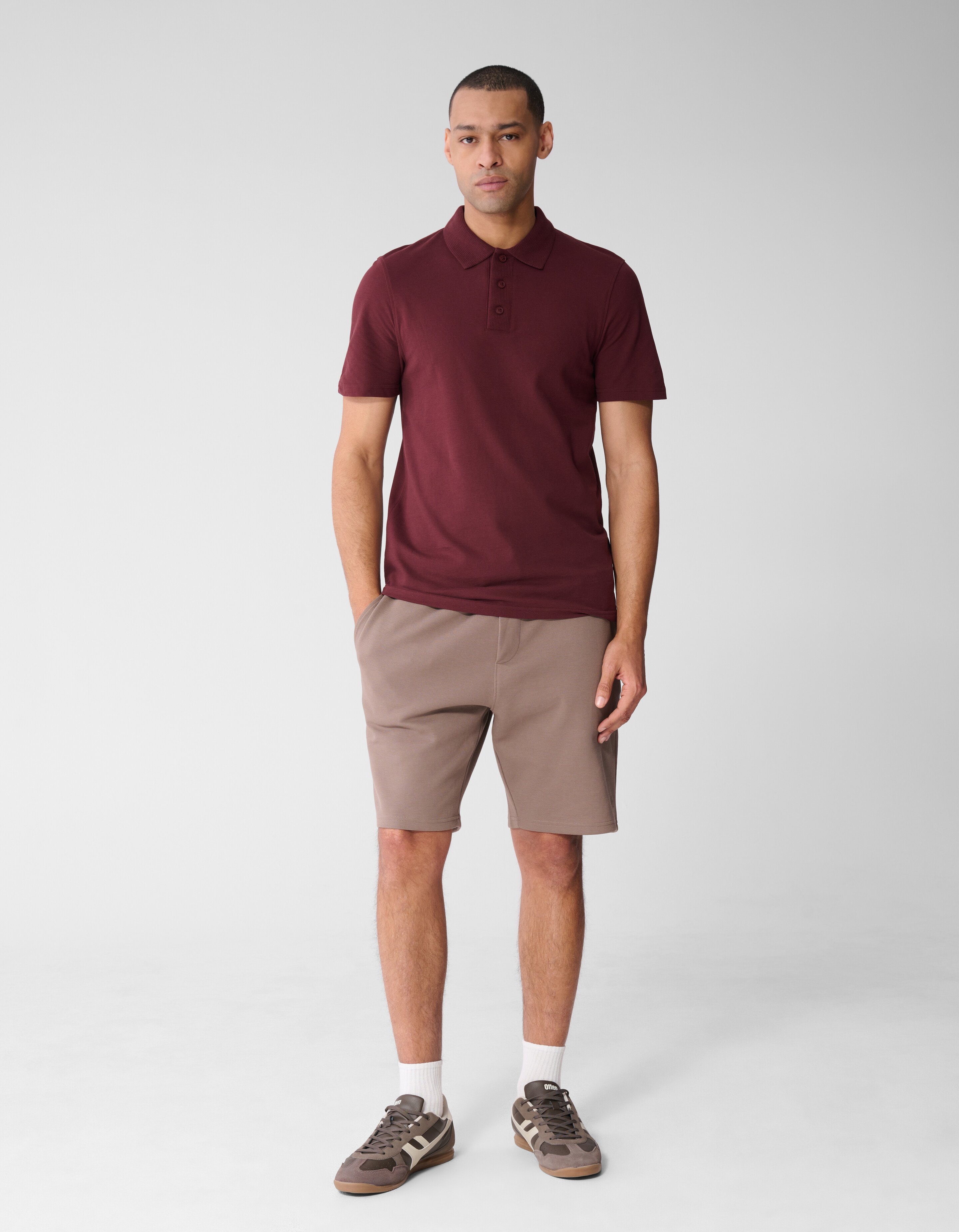 Gebreide Polo Donkerrood SHOEBY MEN