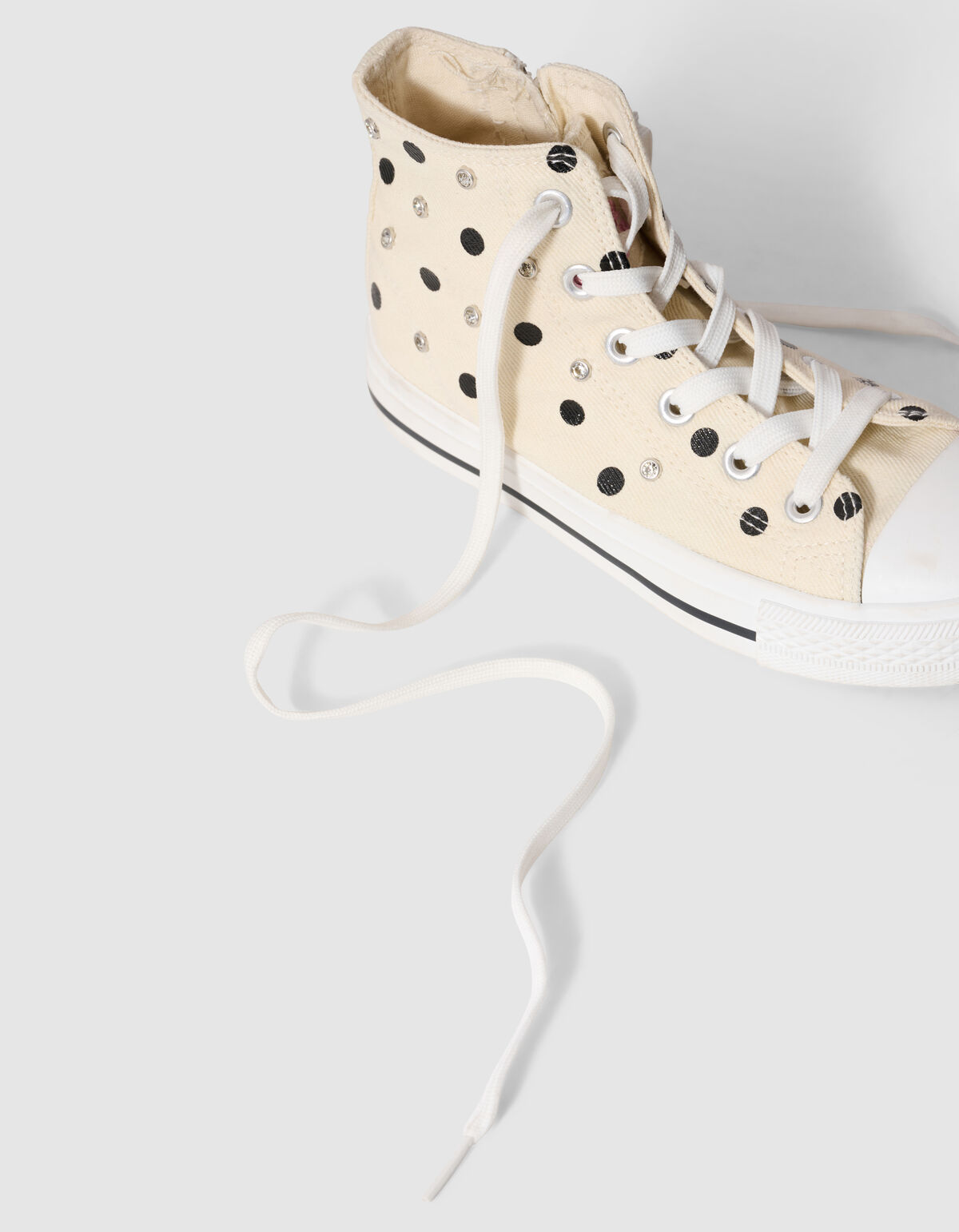 Polkadot Strass Sneakers Gebroken Wit SHOEBY SHOES