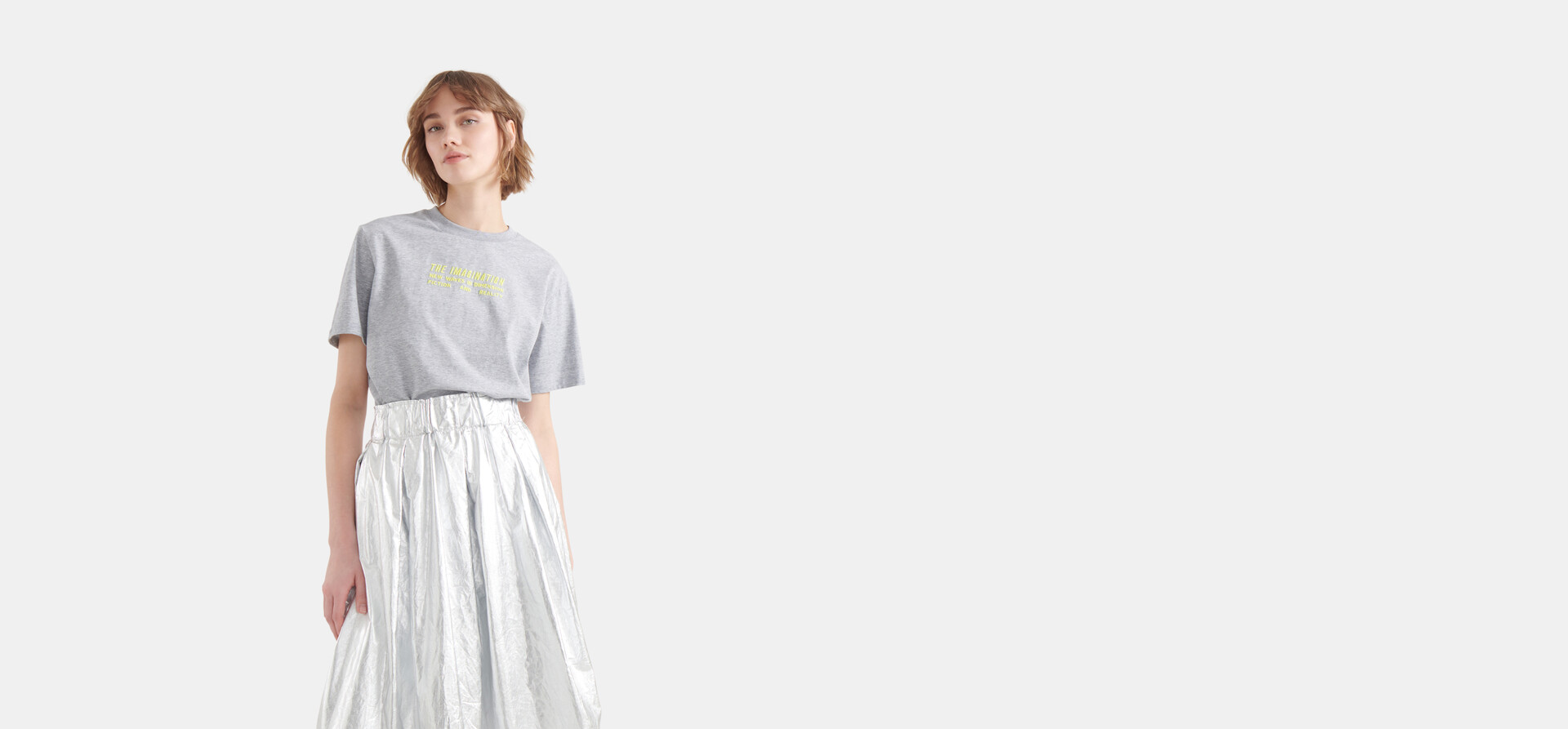 Mini Artwork T-shirt Lichtgrijs SHOEBY WOMEN