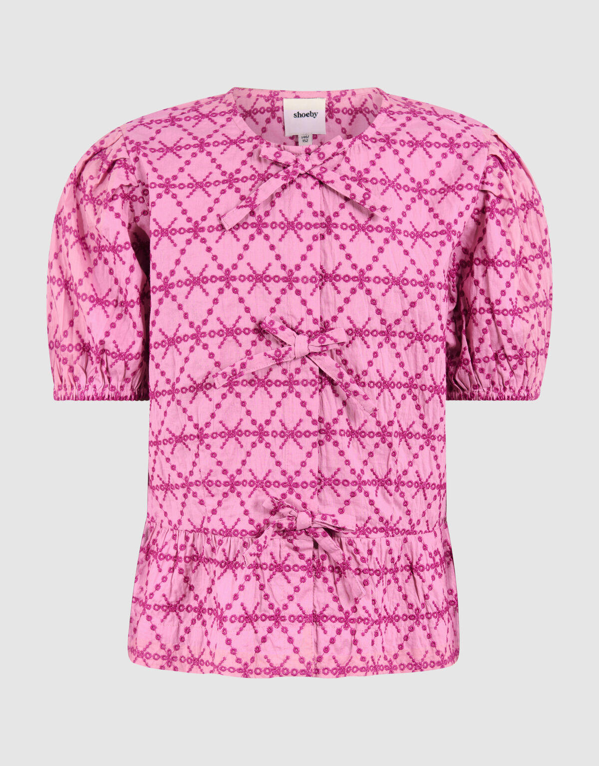 Embroidery Strik Blouse Roze SHOEBY GIRLS