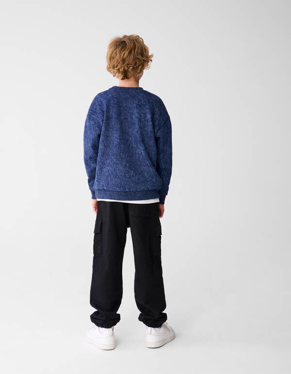 Washed Sweater Blauw SHOEBY BOYS