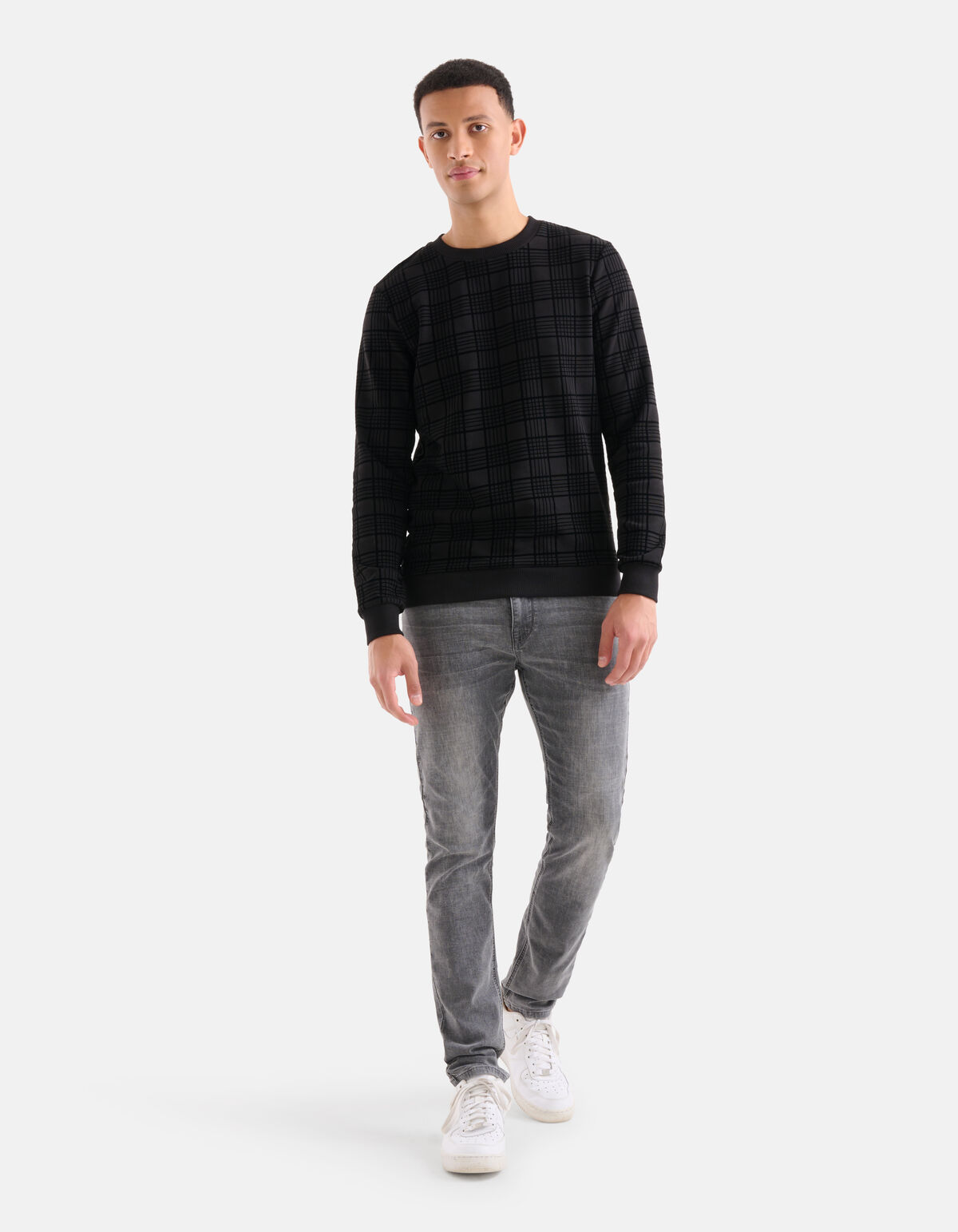 Velvet Ruiten Sweater Zwart SHOEBY MEN