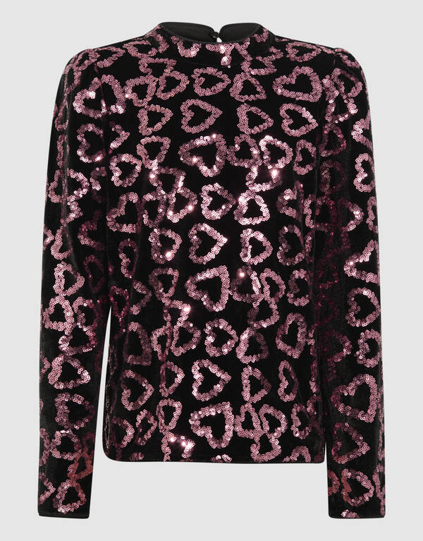 Sequin Heart Top Lichtroze SHOEBY GIRLS