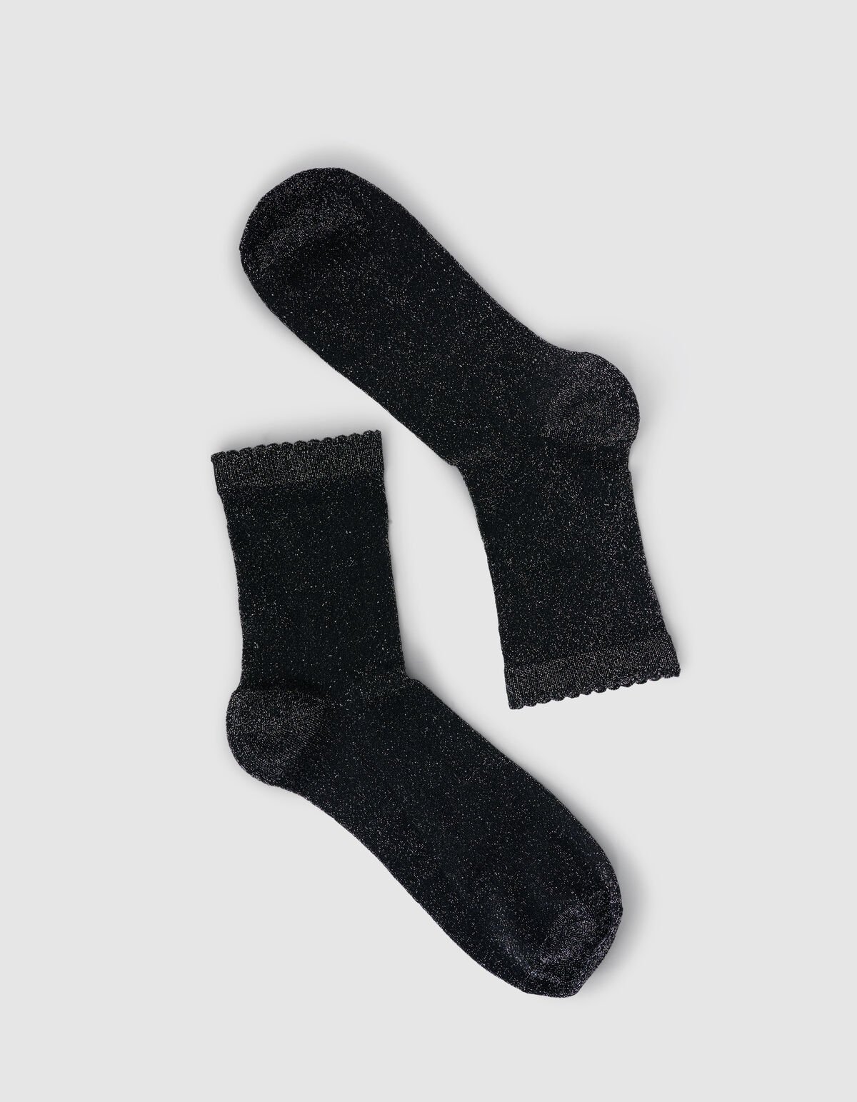 Glitter Sokken Zwart/Zilver SHOEBY ACCESSOIRES