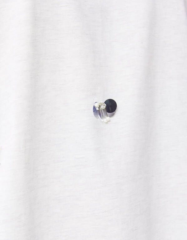 Oversized Embellished T-shirt Grijs SHOEBY WOMEN