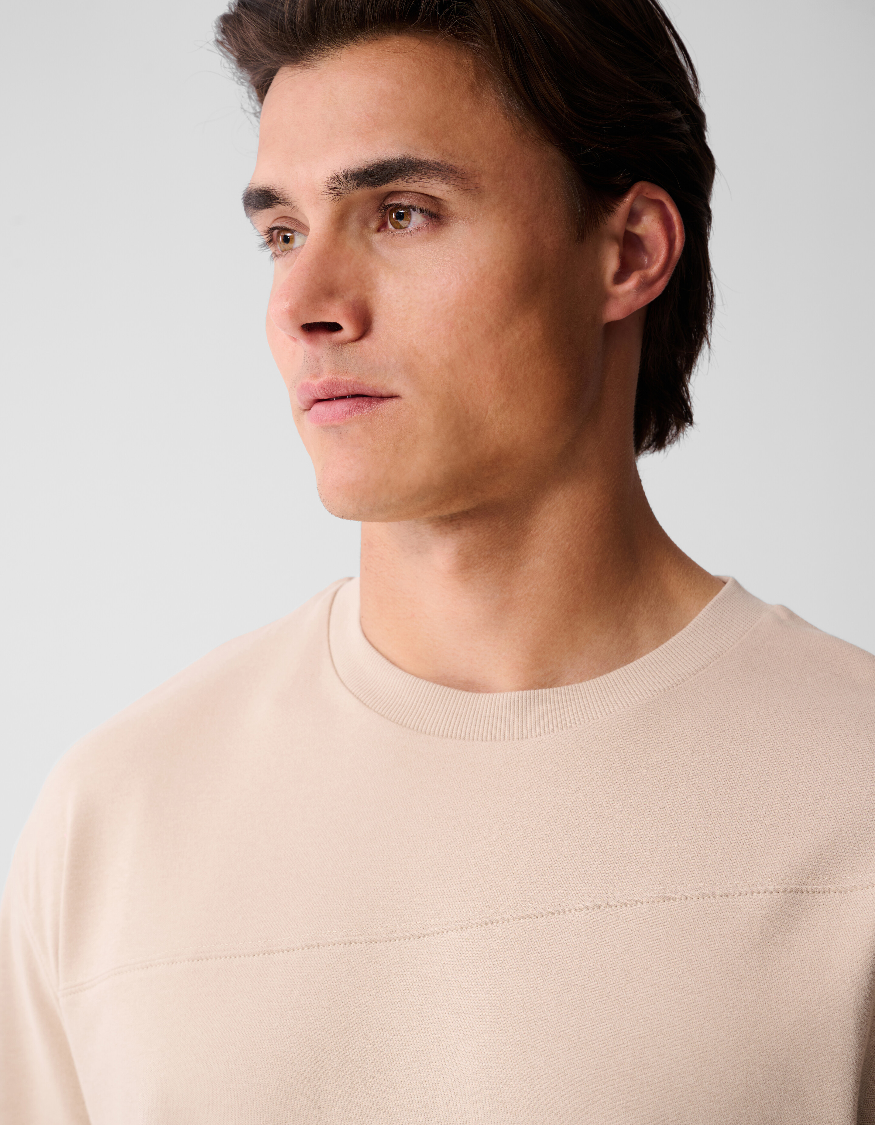 Mixed Lines Artwork T-shirt Zand SHOEBY MEN
