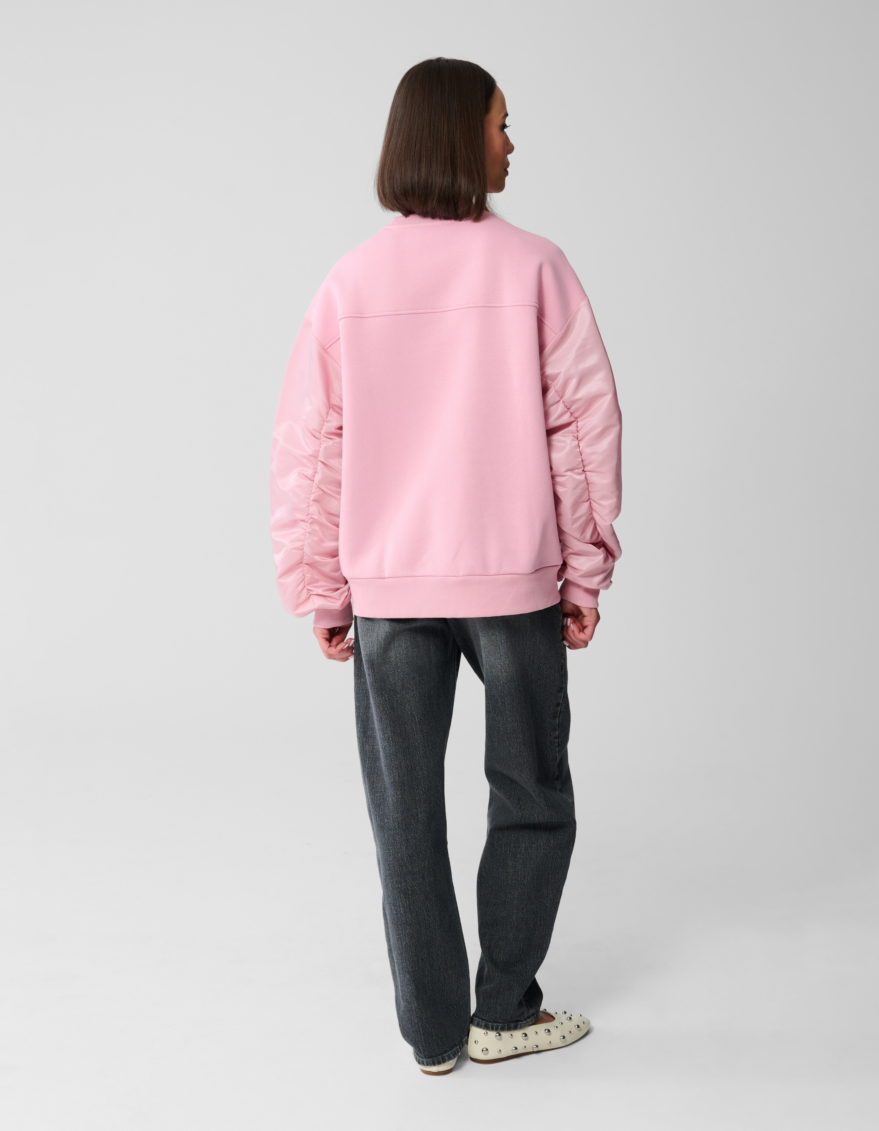 Satijnen Mix Sweater Lichtroze SHOEBY WOMEN