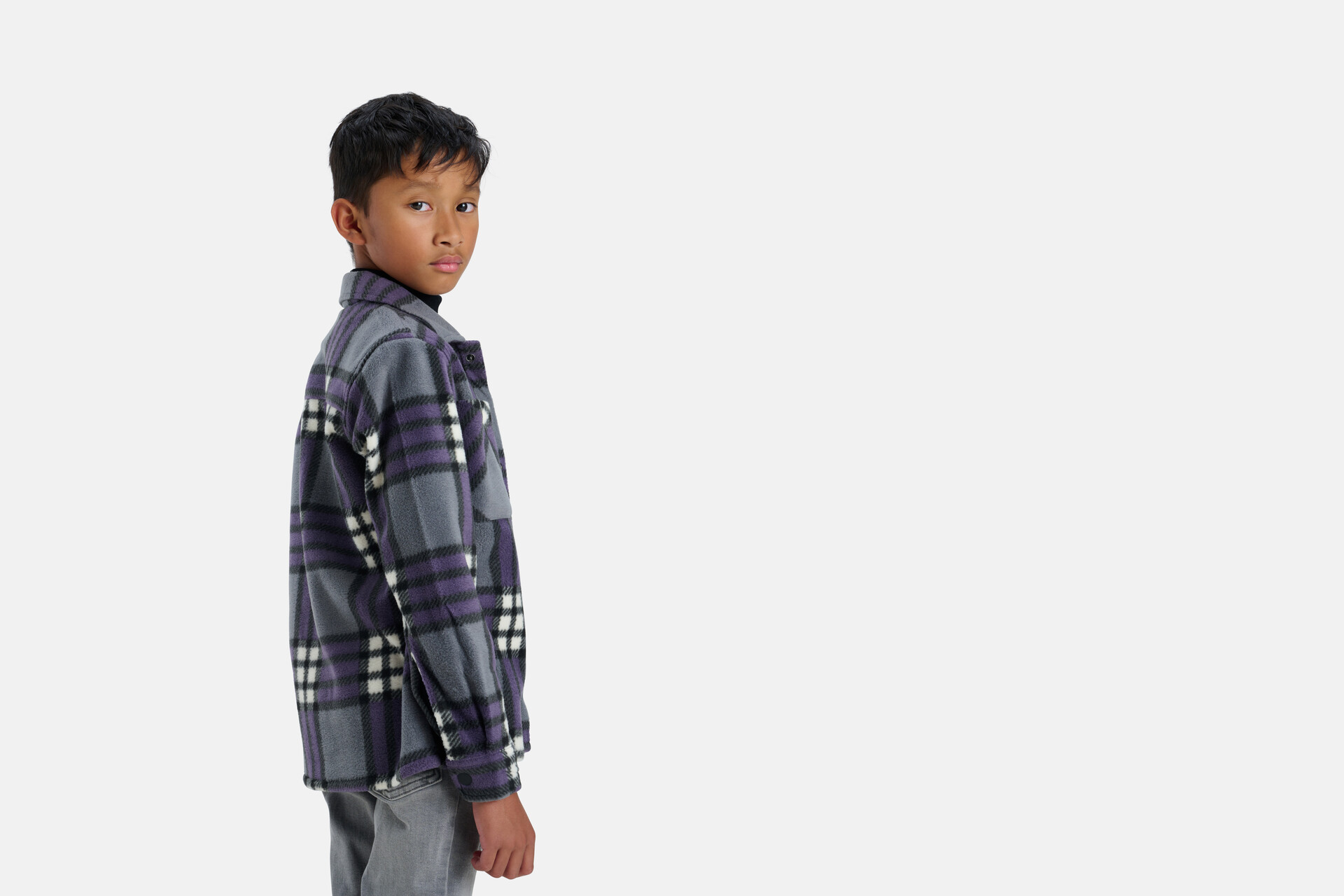 Geruit Overshirt Donkergrijs SHOEBY BOYS