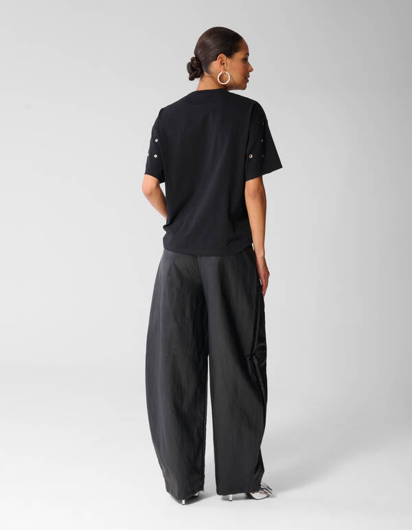 Eyelet T-shirt Zwart SHOEBY WOMEN