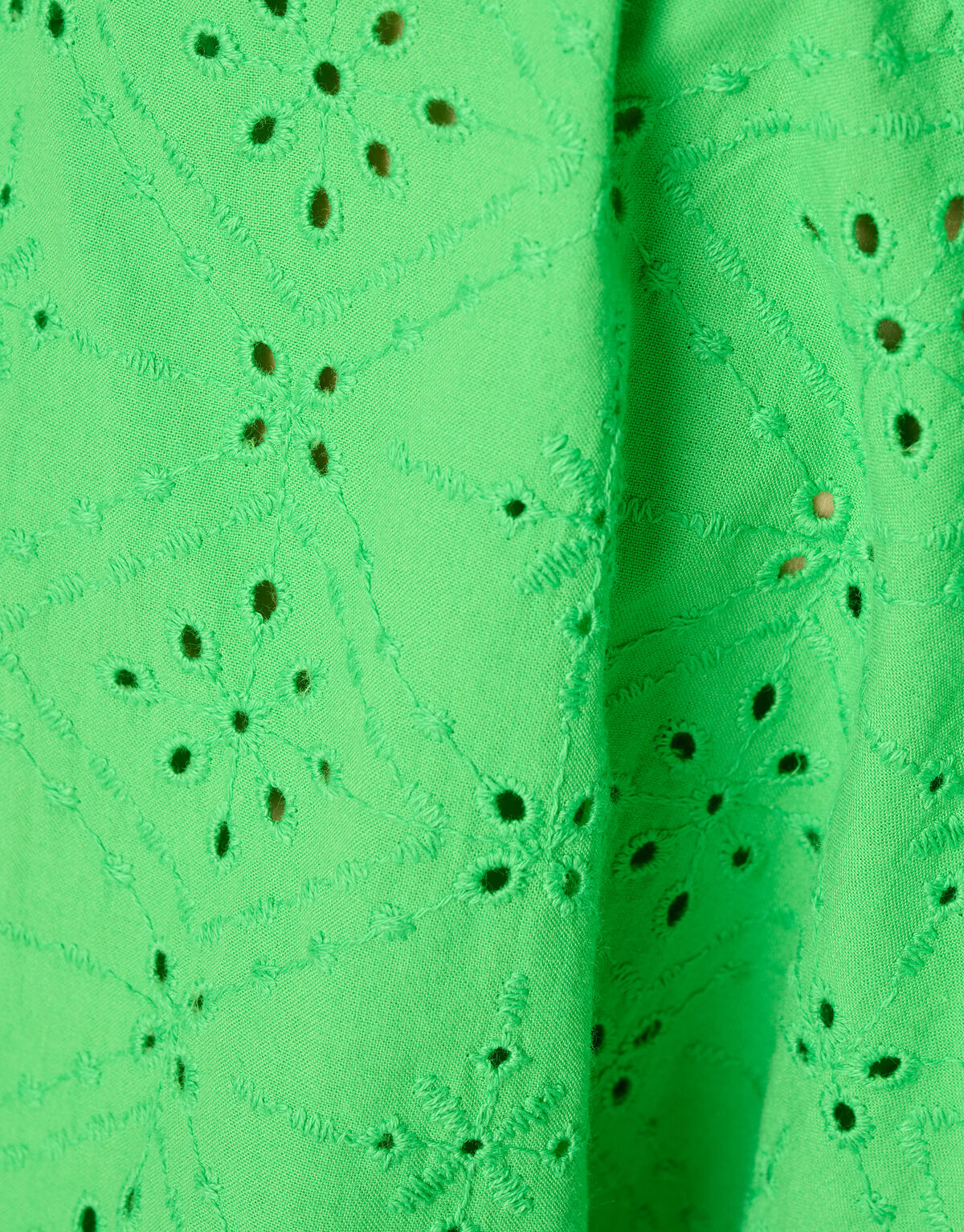 Embroidery Pofmouw T-shirt Groen SHOEBY WOMEN