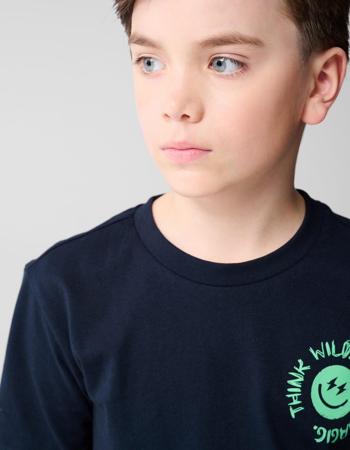 Smiley Artwork T-shirt Donkerblauw SHOEBY BOYS