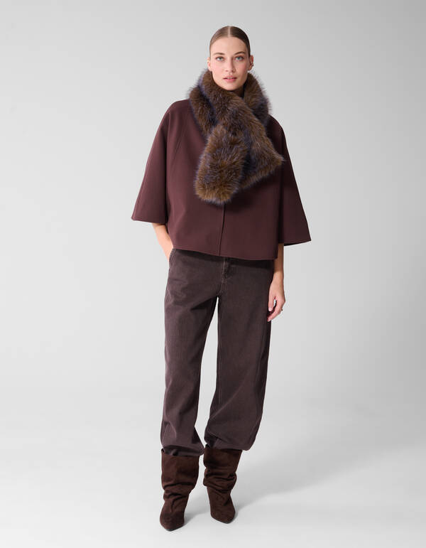 Geweven Cape Donkerrood By Mieke SHOEBY WOMEN