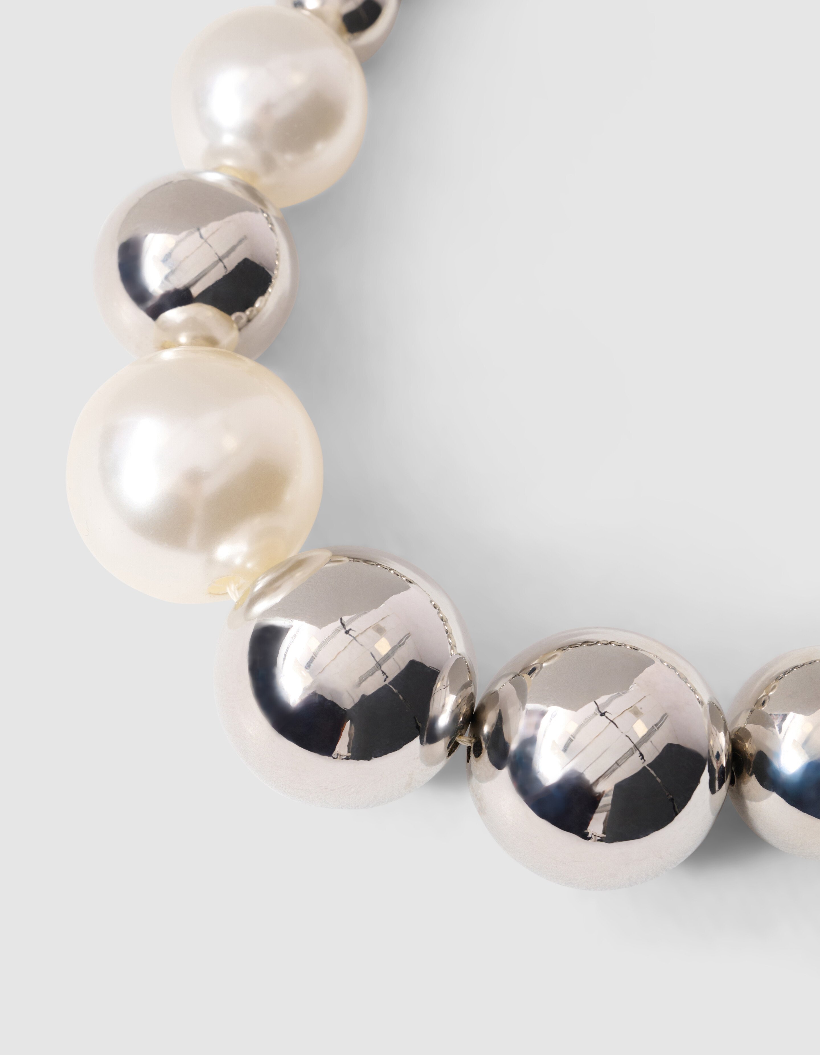 Statement Ball Ketting Zilver SHOEBY ACCESSOIRES