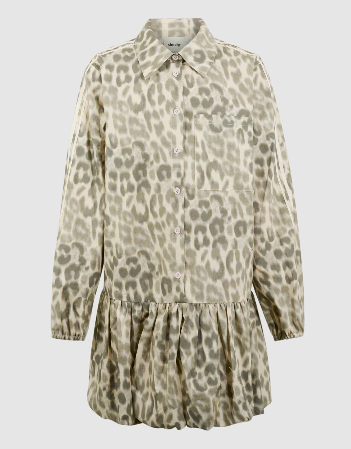 Leopard Balloon Fit Mini Jurk Lichtbruin SHOEBY GIRLS