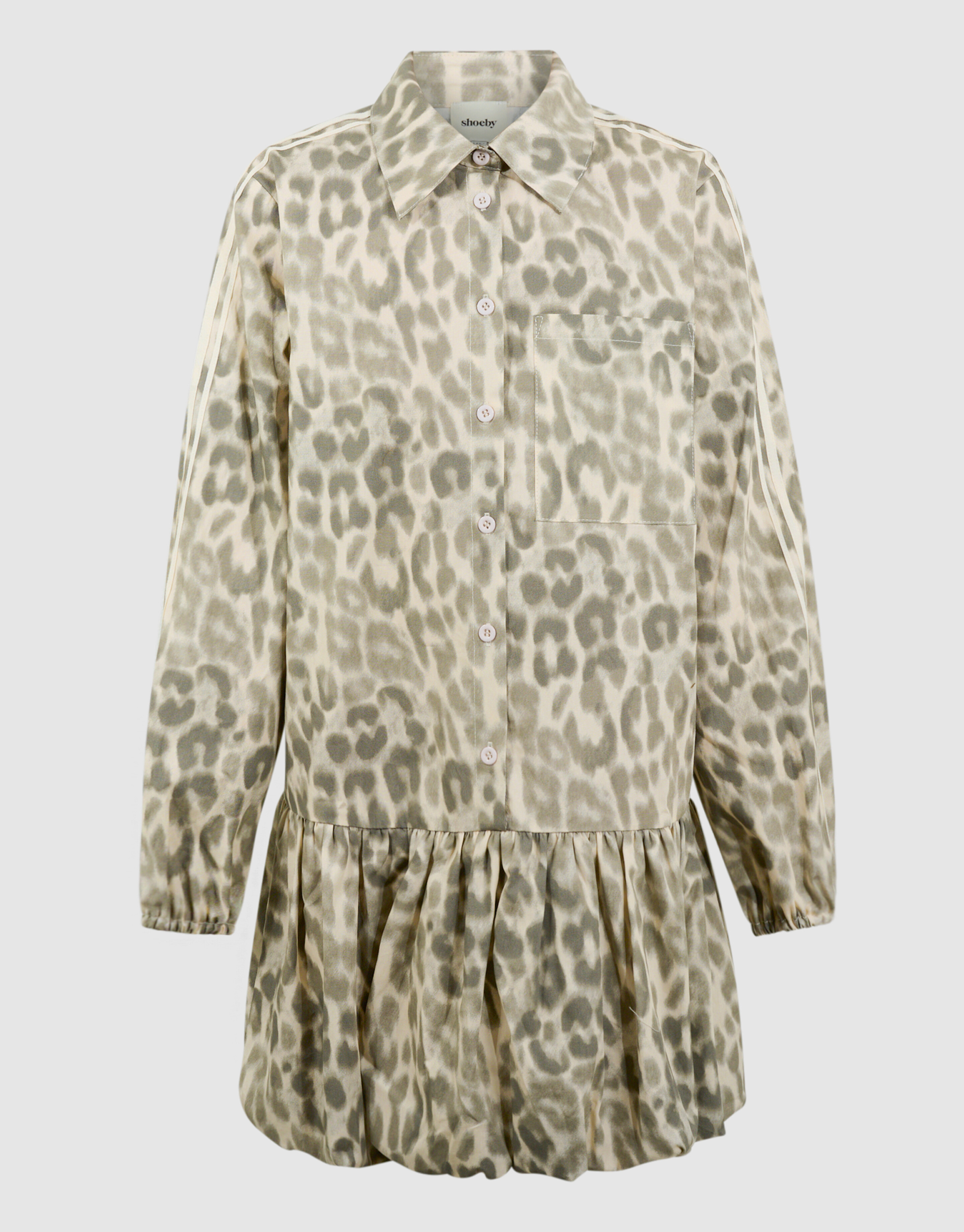 Leopard Balloon Fit Mini Jurk Lichtbruin SHOEBY GIRLS
