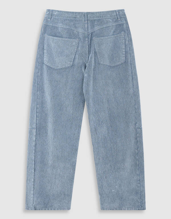 Velvet Barrel Fit Jeans Donkergrijs SHOEBY WOMEN
