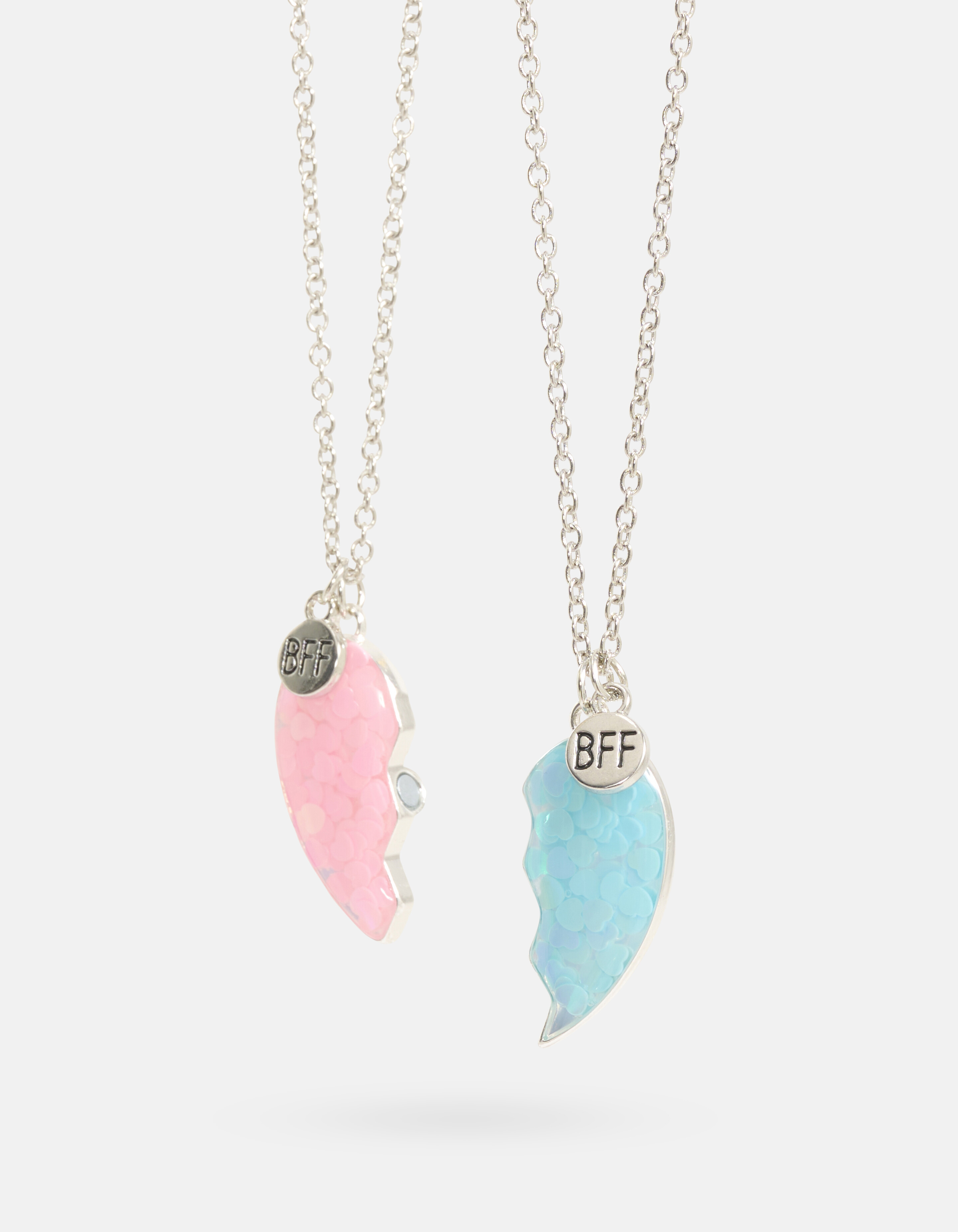 BFF Hart Ketting Set Zilver SHOEBY ACCESSOIRES