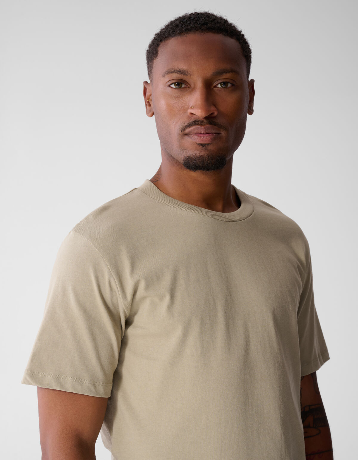 Scratched Artwork T-shirt Lichtgroen SHOEBY MEN