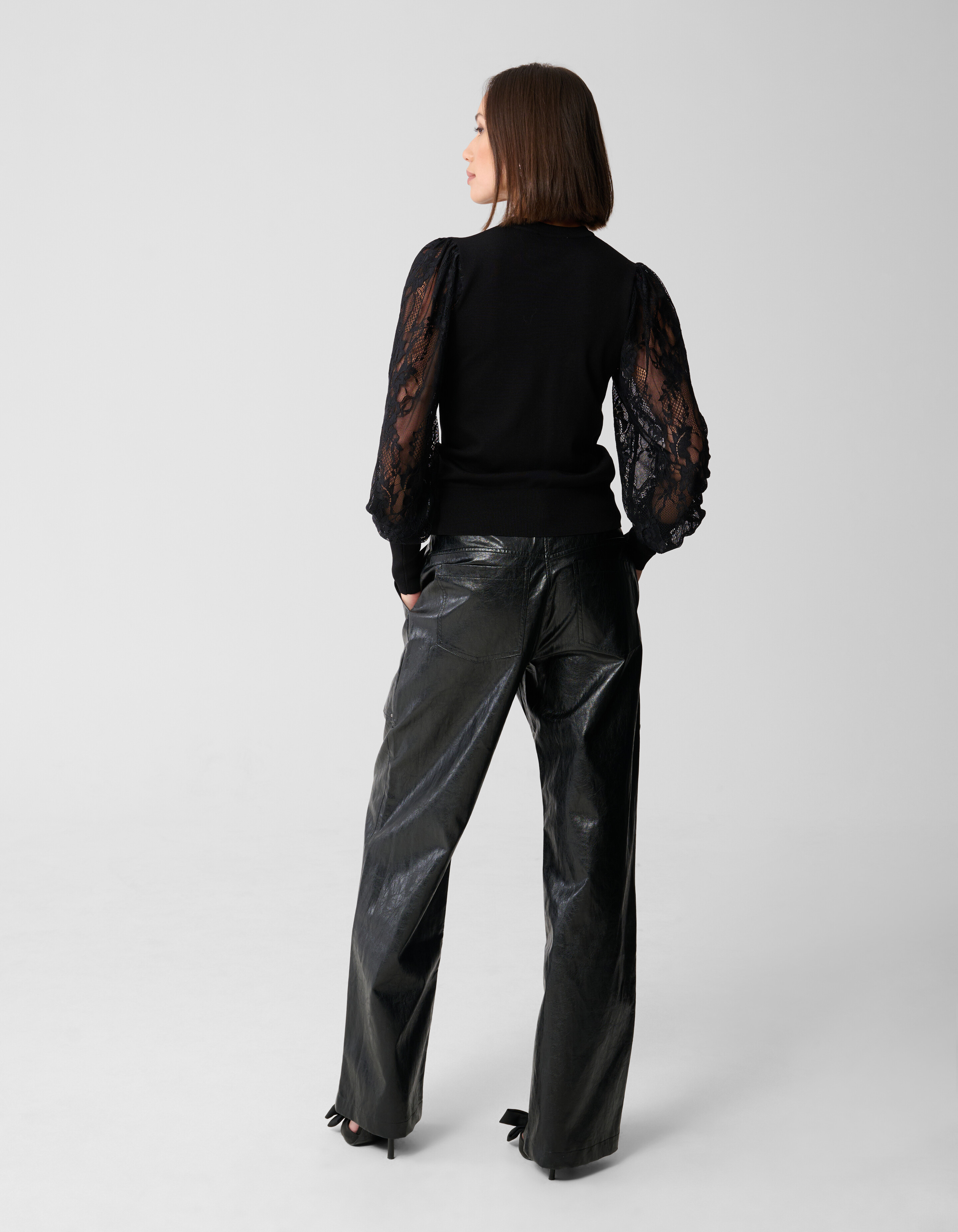 Kanten Knit Trui Zwart SHOEBY WOMEN