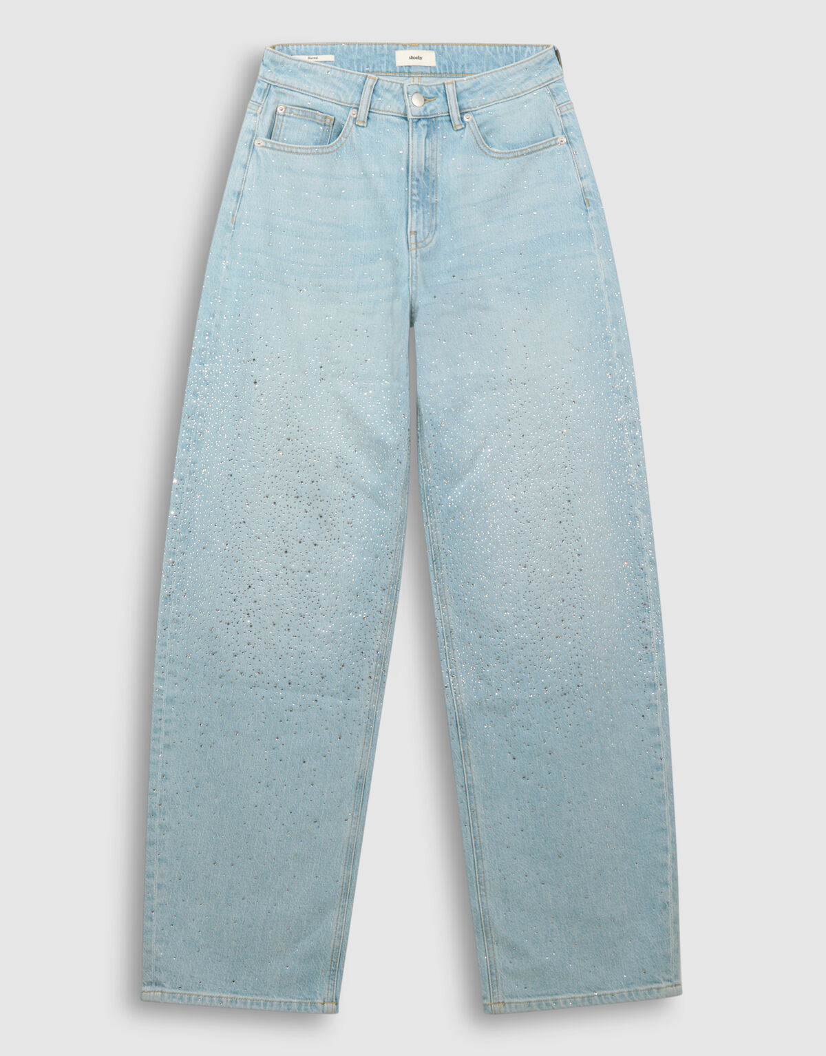 Strass Waterfall Barrel Fit Jeans Bleached SHOEBY WOMEN