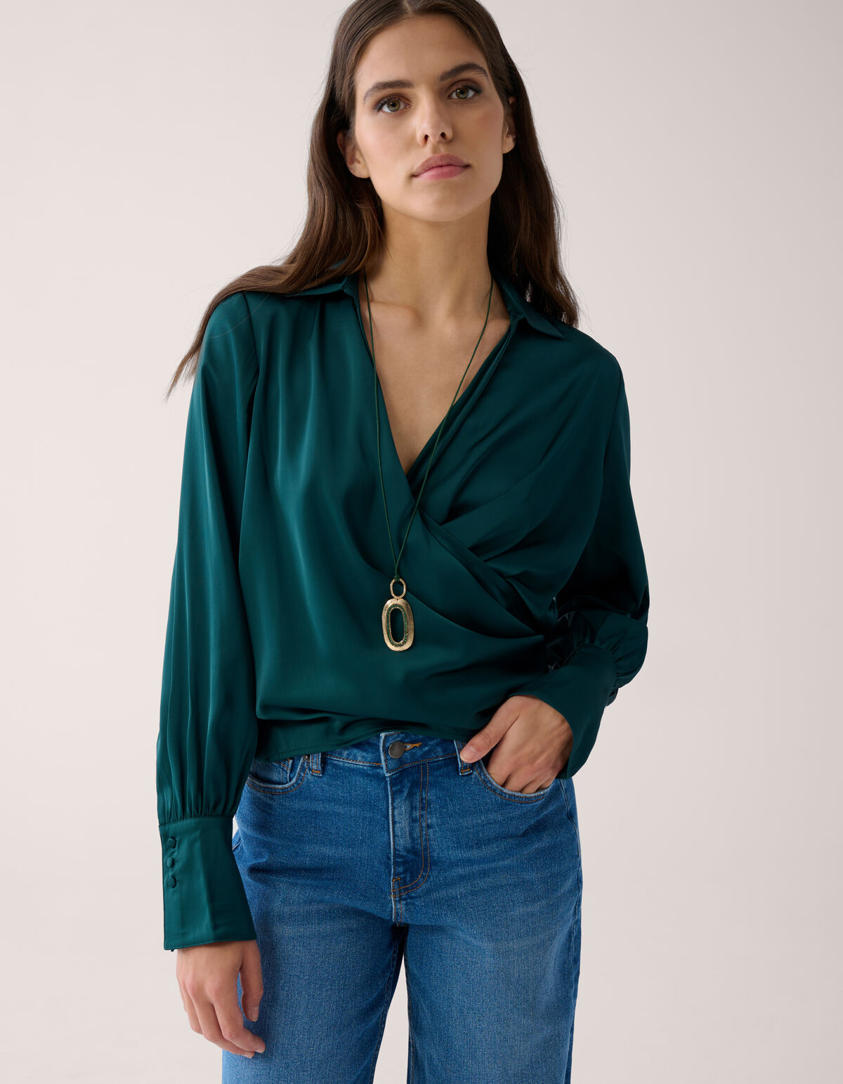 Knot Blouse Groen By Mieke SHOEBY WOMEN