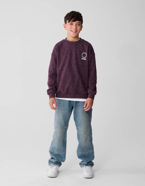 Connect Artwork Sweater Donkerrood SHOEBY BOYS