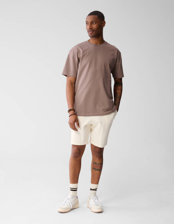 Crochet T-shirt Lichtbruin SHOEBY MEN