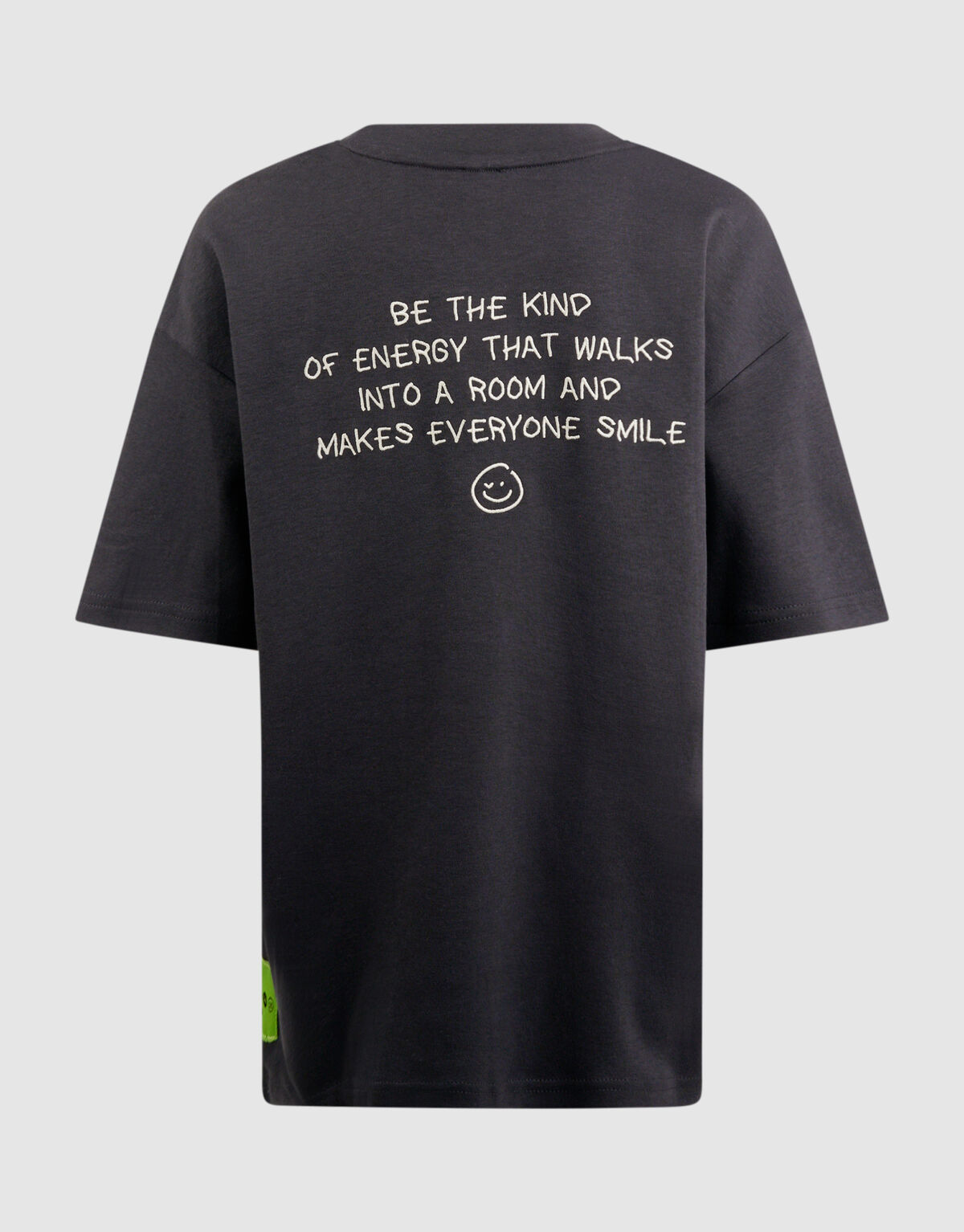 Smiley Artwork T-shirt Donkergrijs SHOEBY BOYS