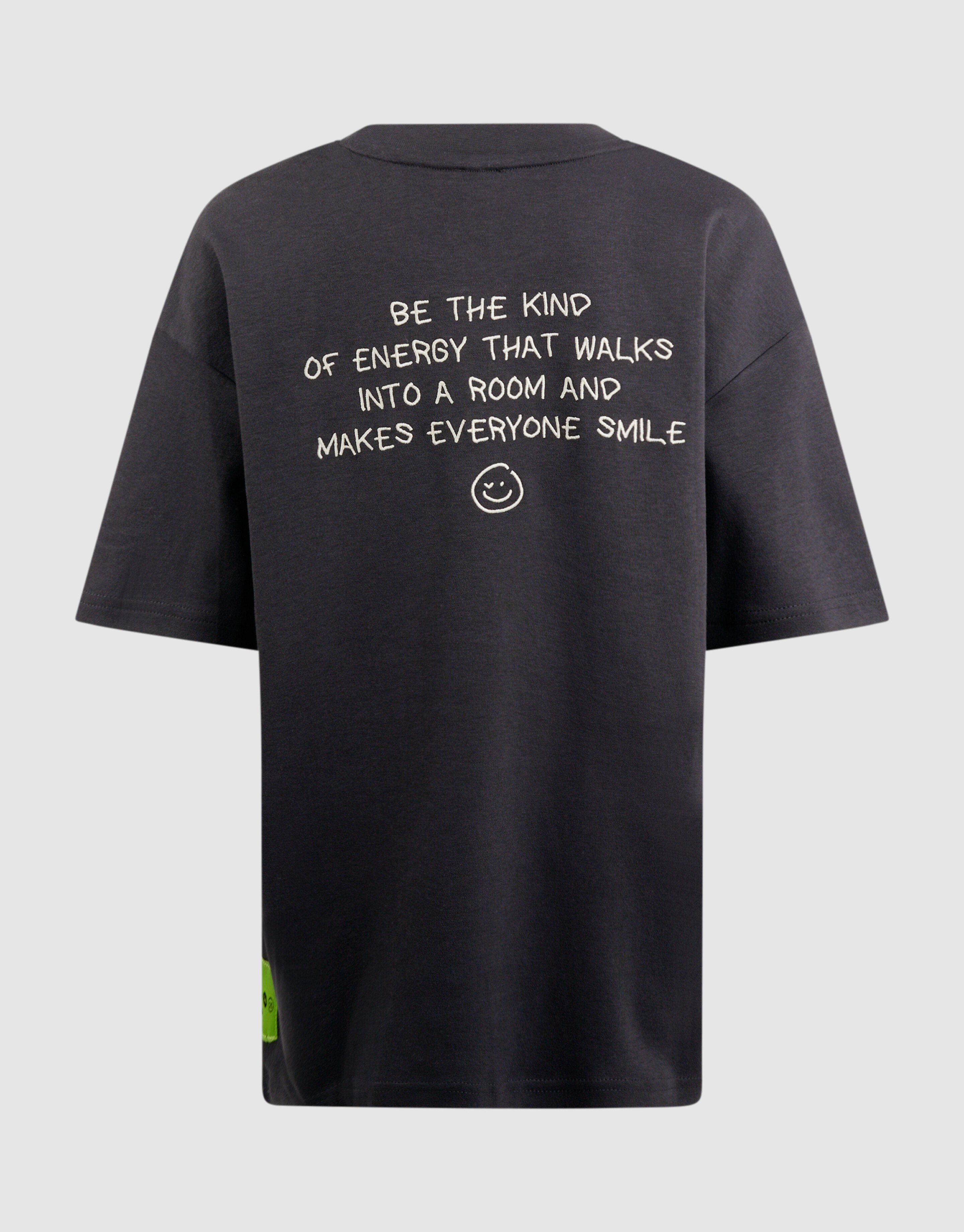 Smiley Artwork T-shirt Donkergrijs SHOEBY BOYS