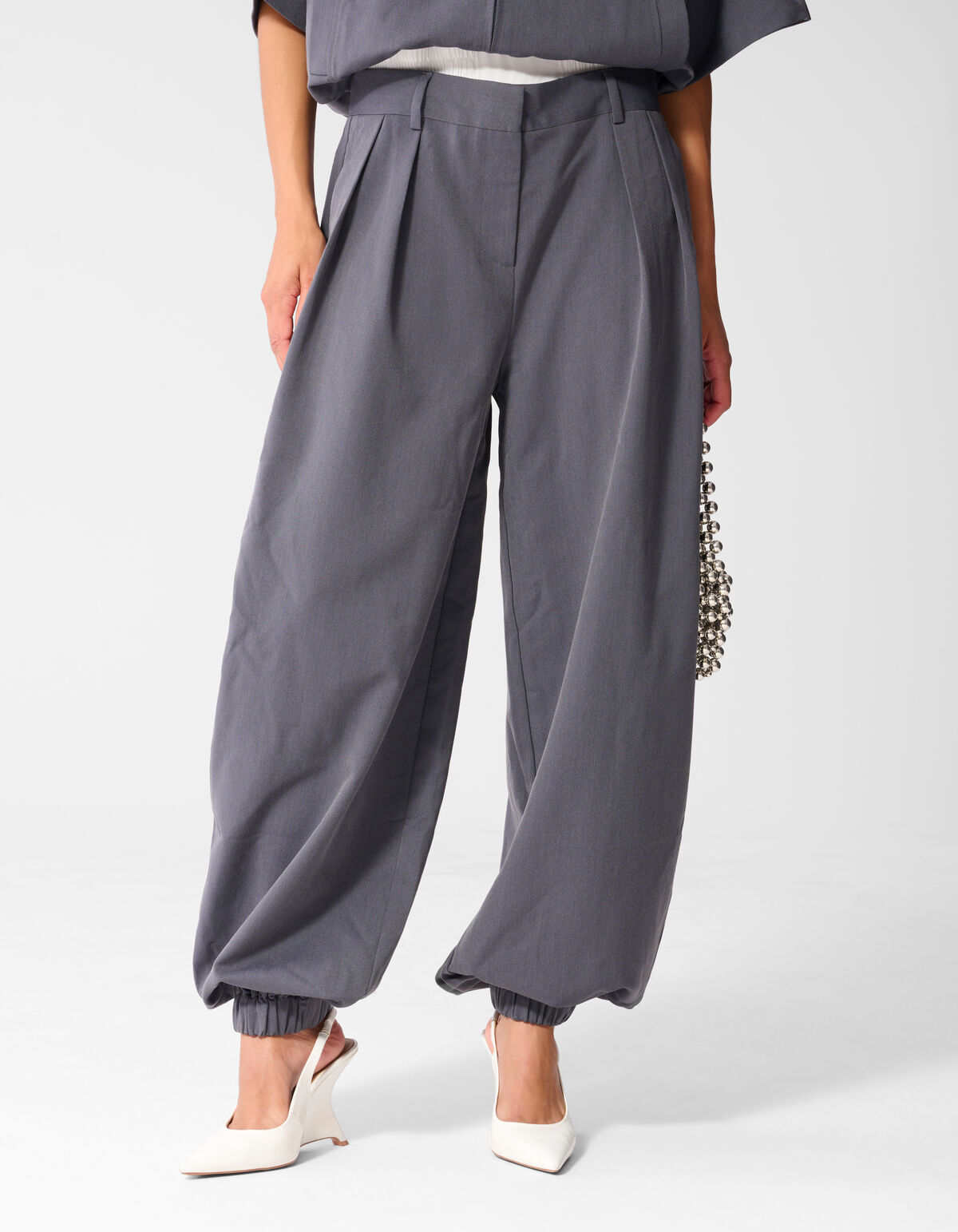Suit Balloon Fit Broek Grijs SHOEBY WOMEN