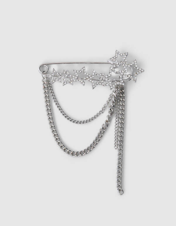 Star Chain Broche Zilver SHOEBY ACCESSOIRES