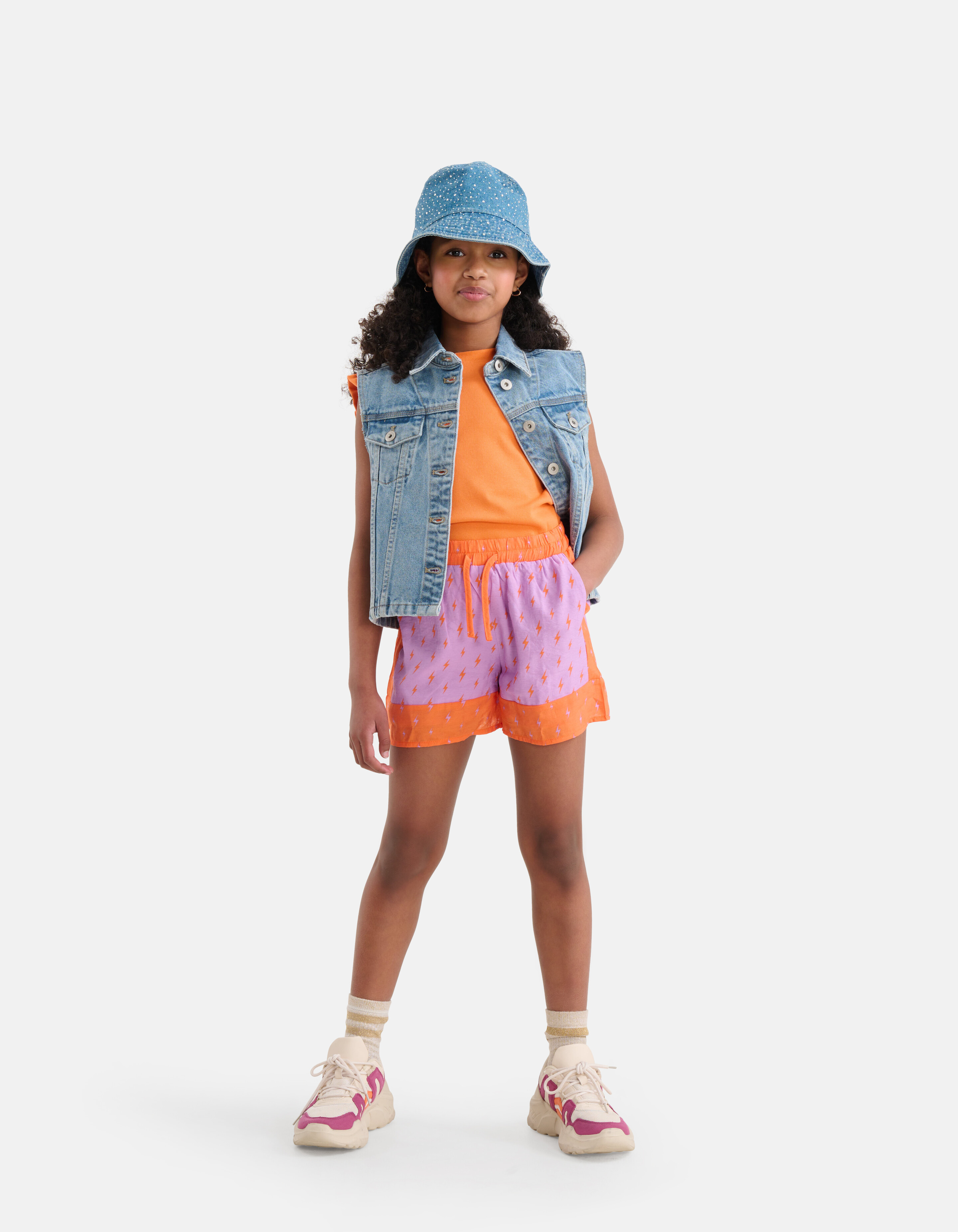 Printed Short Paars/Oranje SHOEBY GIRLS