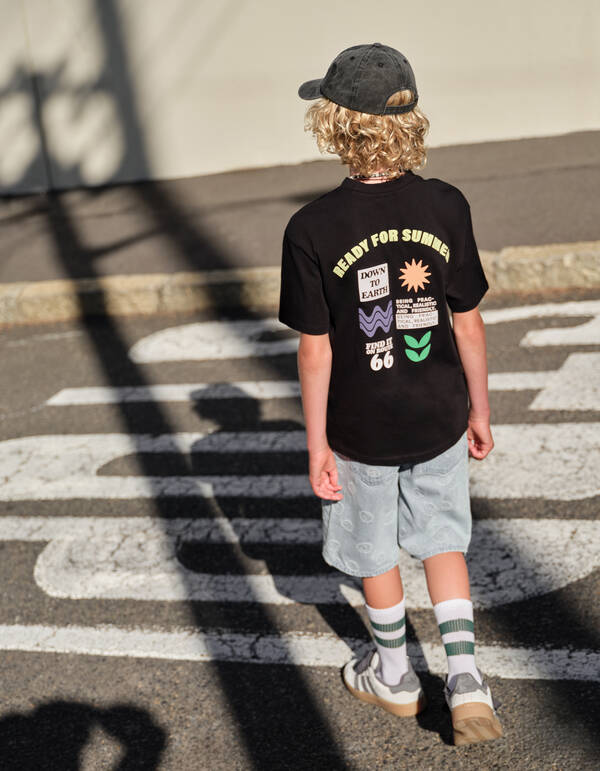 Artwork T-shirt Zwart SHOEBY BOYS