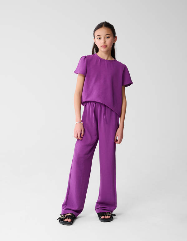 Twist T-shirt Donkerpaars SHOEBY GIRLS